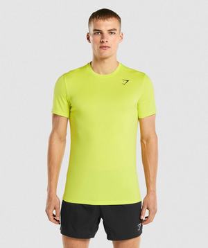 Yellow Gymshark Arrival Men's T Shirts | UTHYJV059