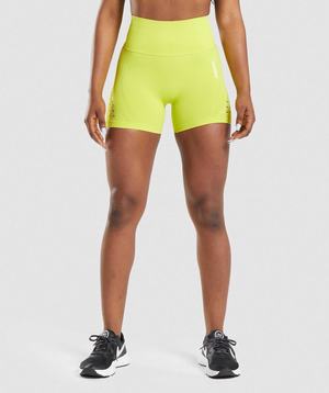 Yellow Gymshark Energy Seamless Women's Shorts | ZKPXFY546