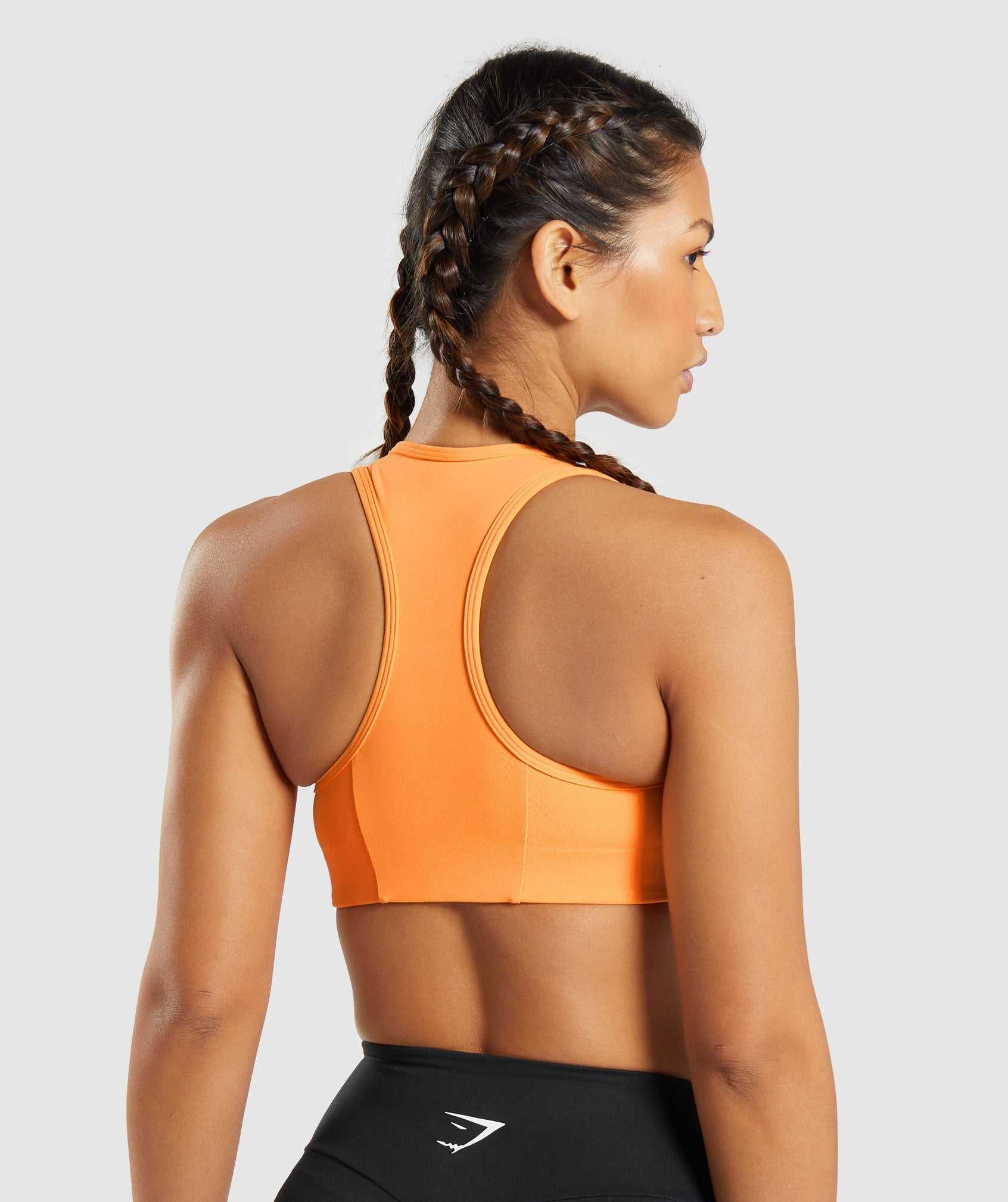 Apricot Orange Gymshark Essential Racer Back Women's Sports Bra | QKIUMB389