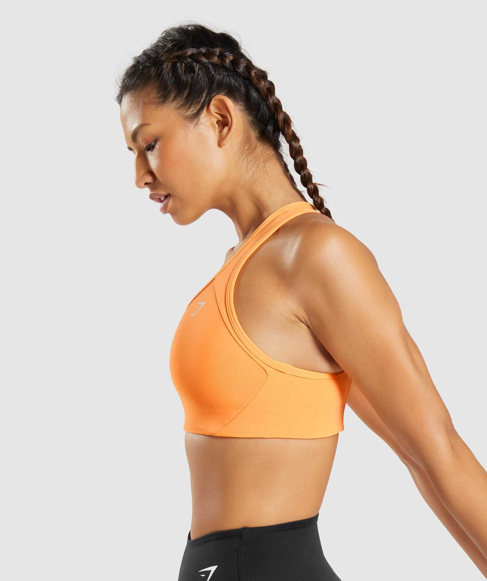 Apricot Orange Gymshark Essential Racer Back Women's Sports Bra | QKIUMB389