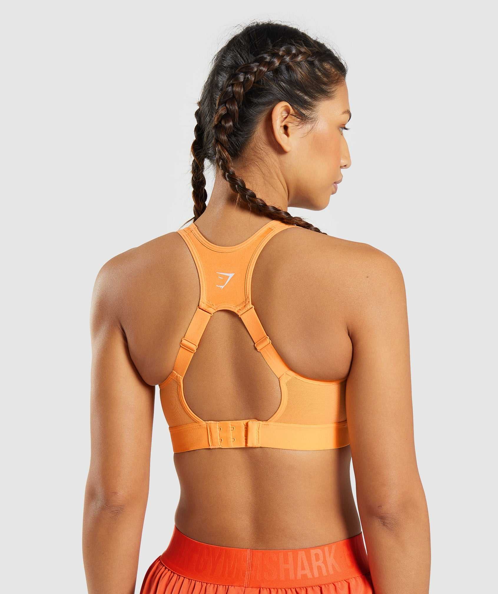 Apricot Orange Gymshark Open Back Women's Sports Bra | MJKCLN968