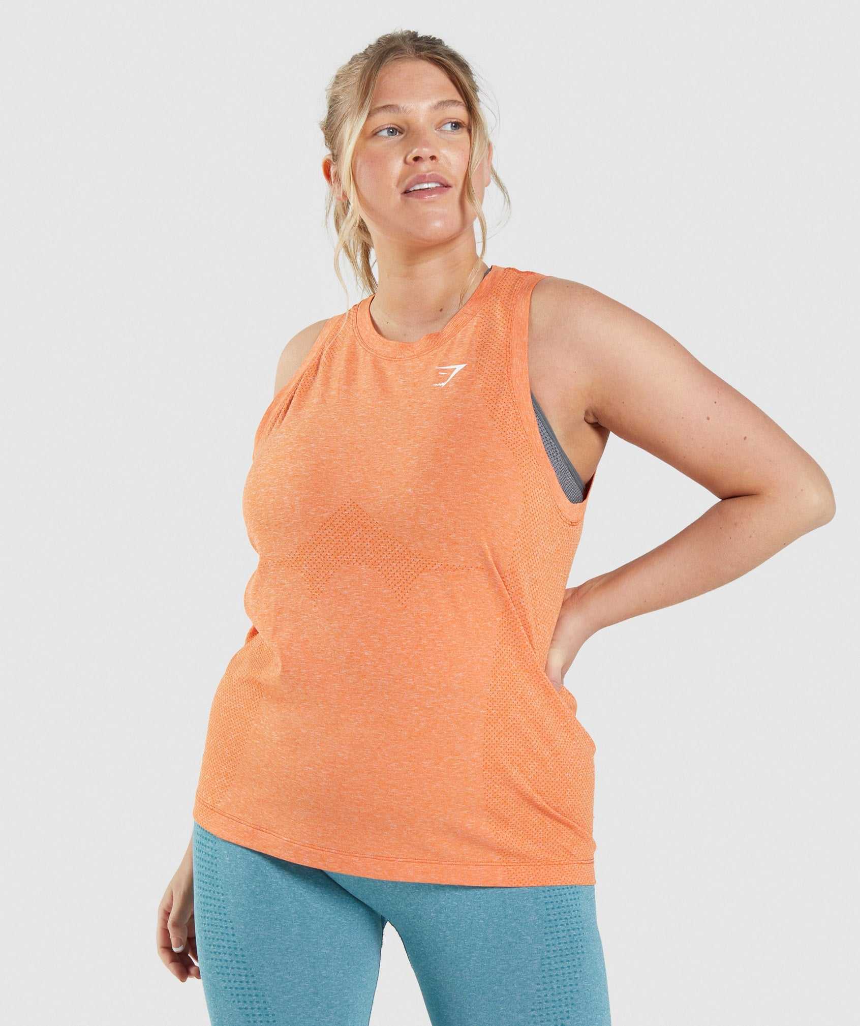 Apricot Orange Gymshark Vital Seamless 2.0 Light Women\'s Tanks | FOSKHV936