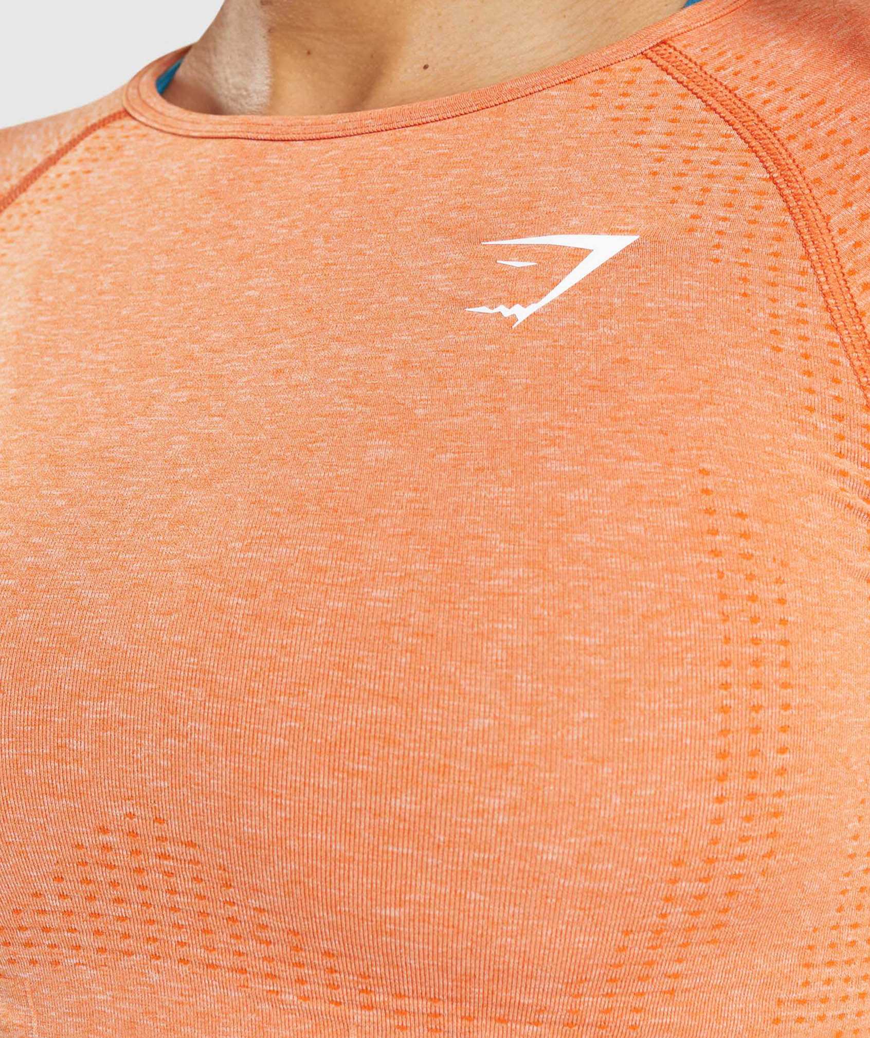 Apricot Orange Gymshark Vital Seamless 2.0 Long Sleeve Crop Women's Tops | XGVTRS046