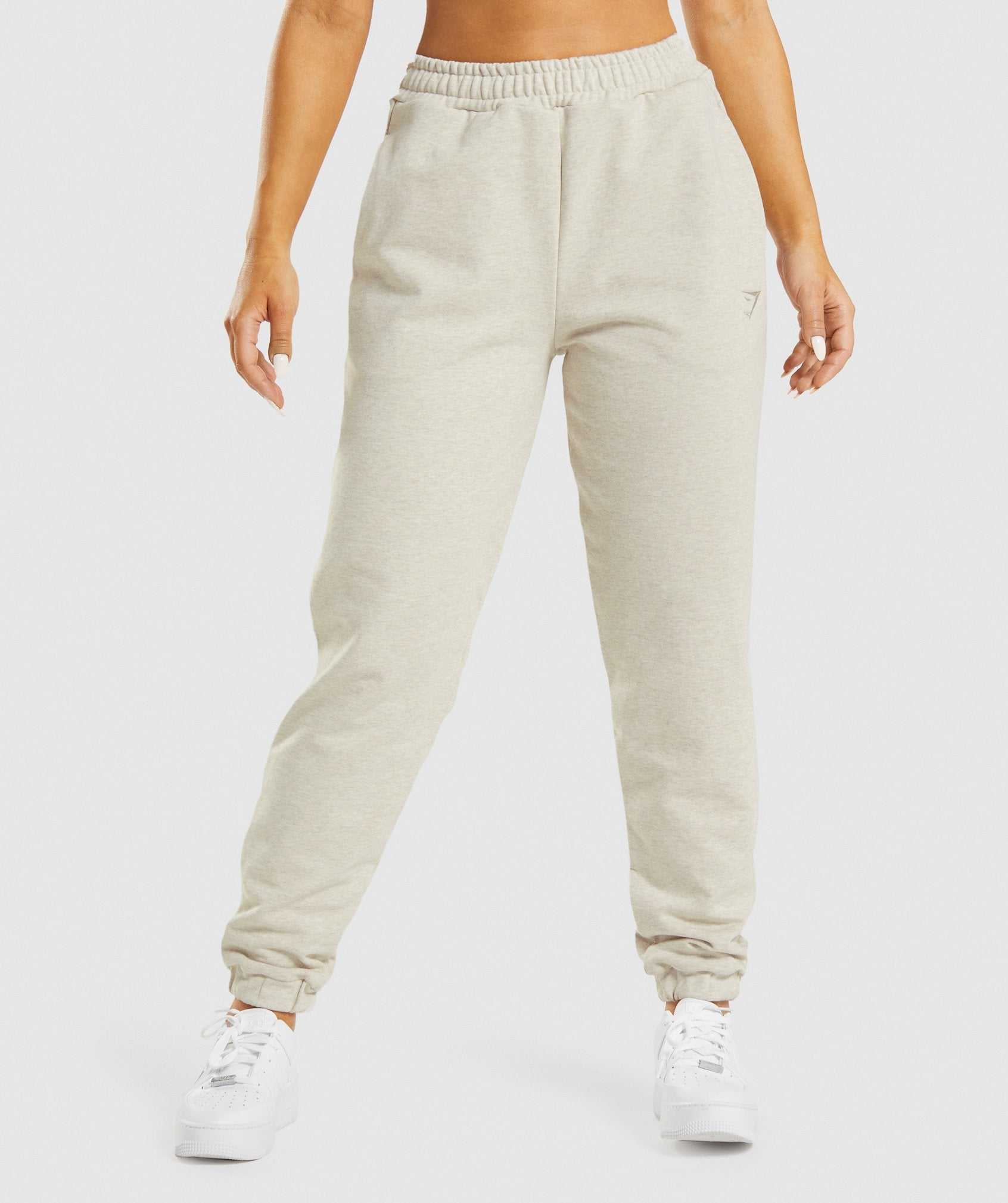 Beige Gymshark Rest Day Sweats Women\'s Jogger | PNATIV108