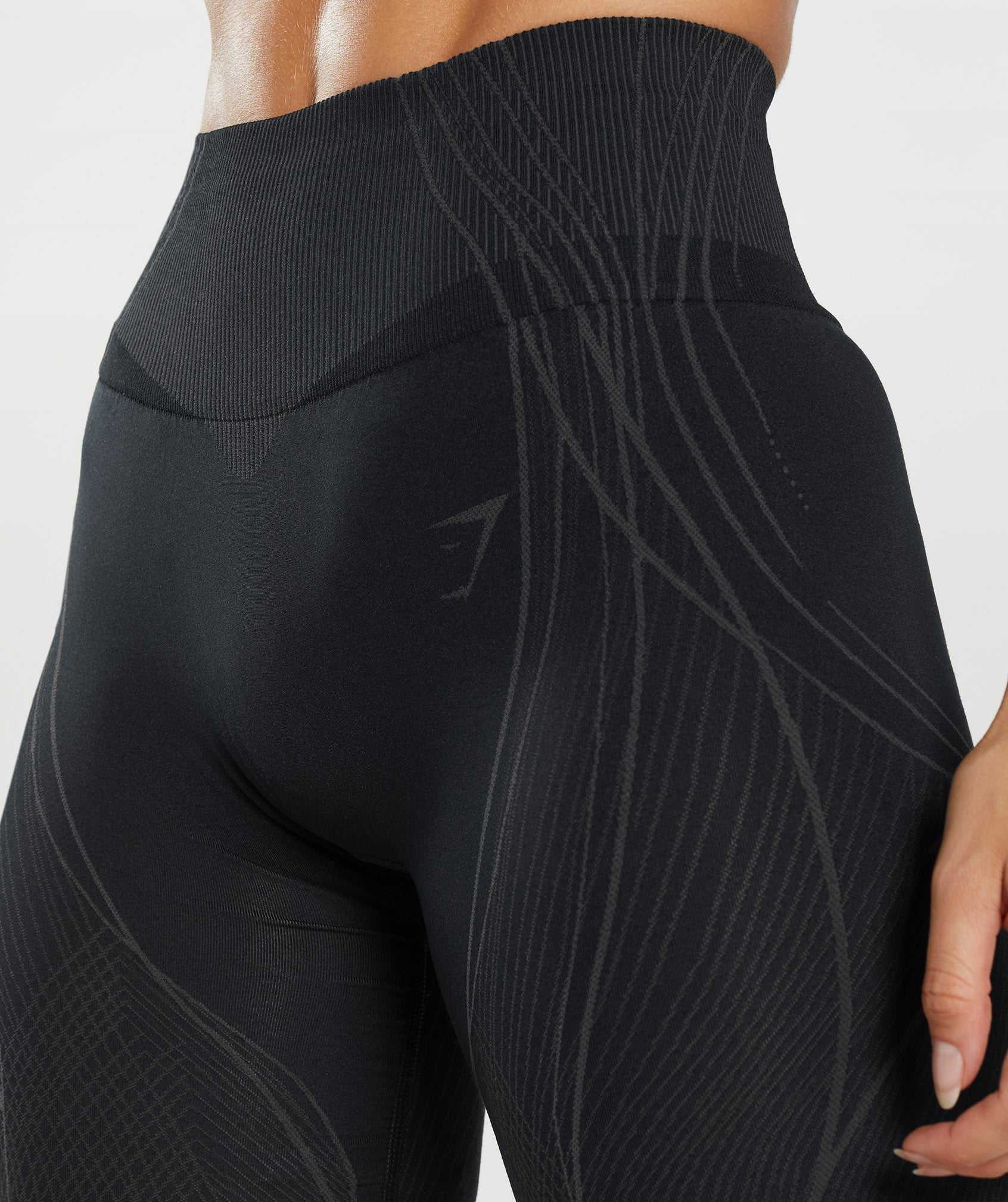 Black / Black Grey Gymshark Apex Seamless Women's Shorts | CRQXEF958