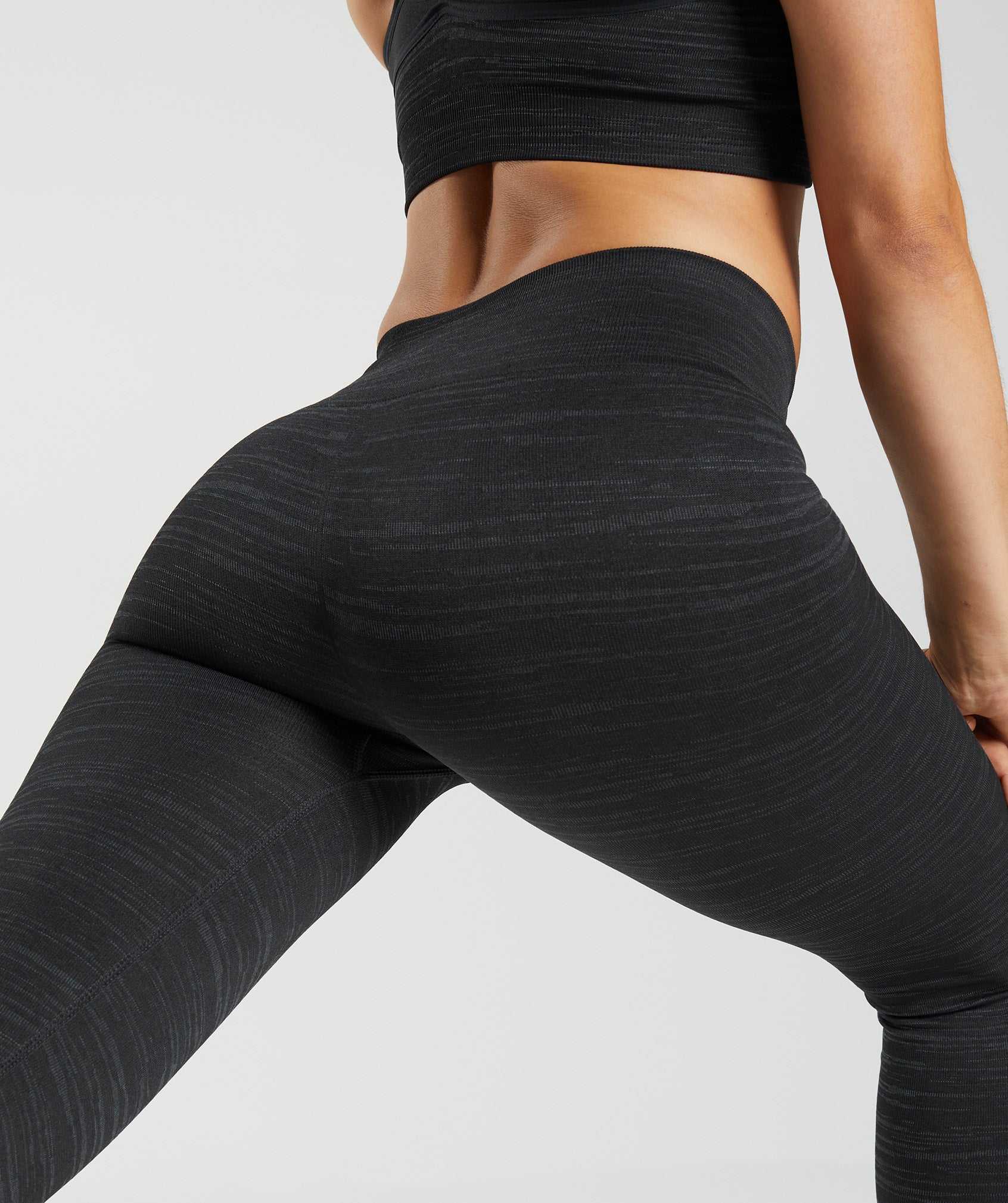 Black / Grey Gymshark Adapt Marl Seamless Women's Leggings | ESVIFY374