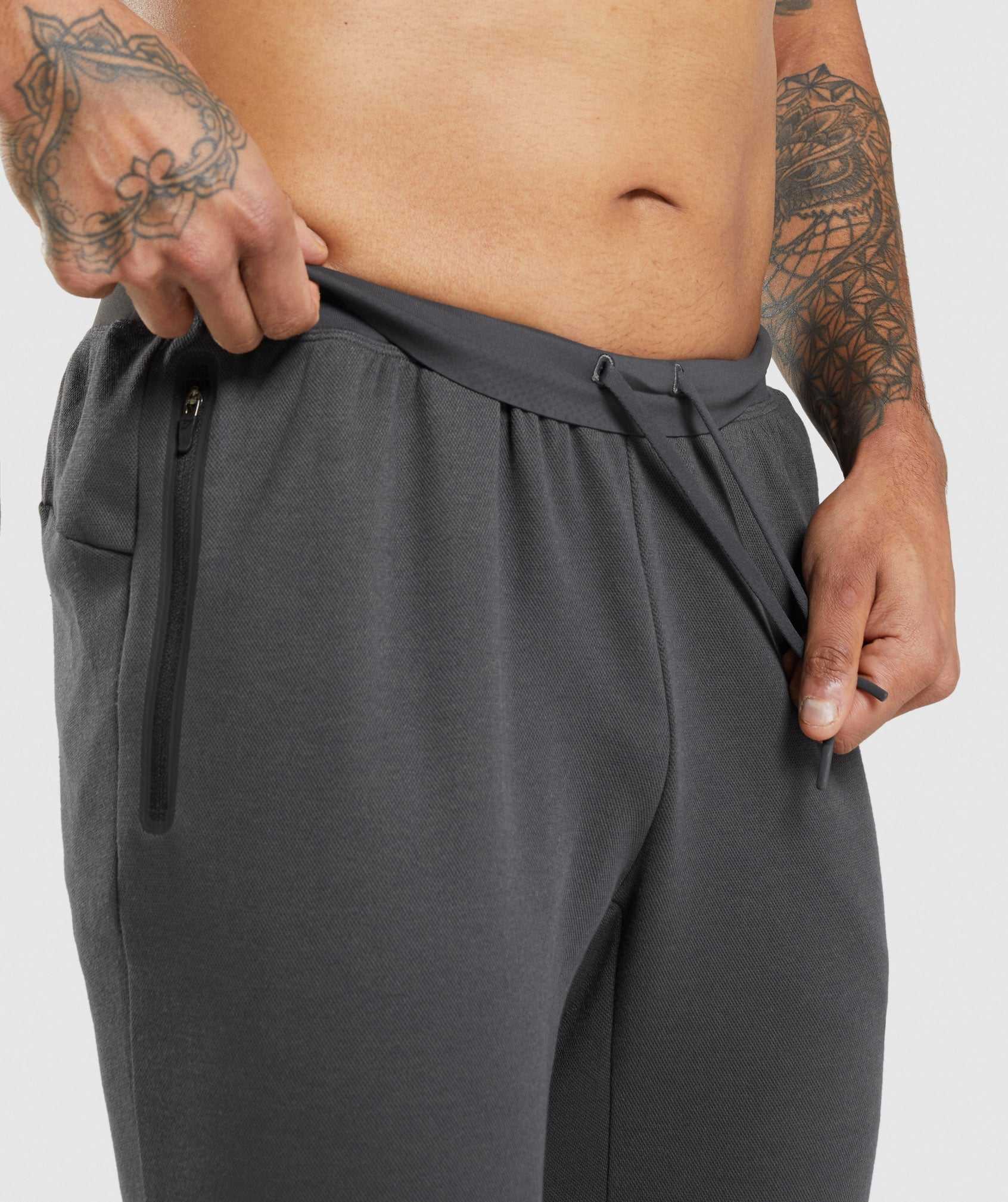 Black Grey Gymshark Apex Technical Men's Jogger | FSERCV091