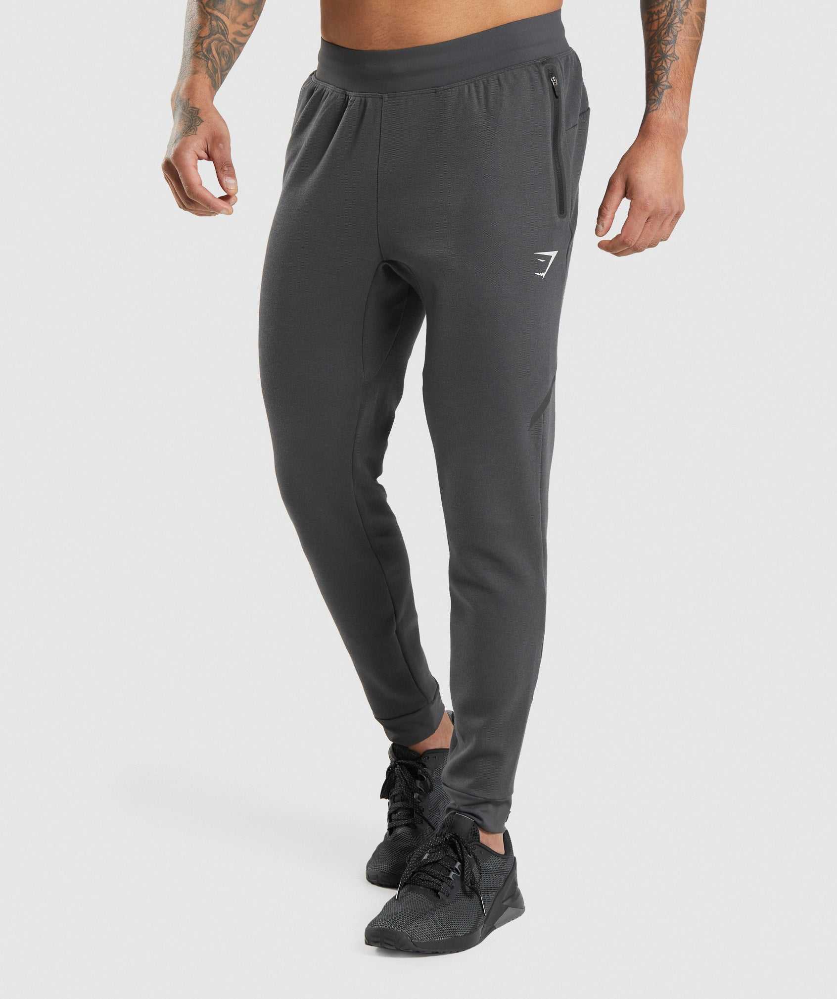 Black Grey Gymshark Apex Technical Men\'s Jogger | FSERCV091