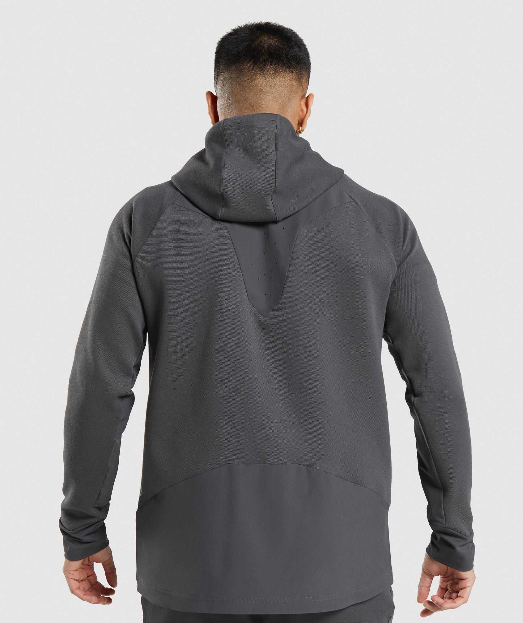 Black Grey Gymshark Apex Technical Men's Jackets | IRZCDJ235