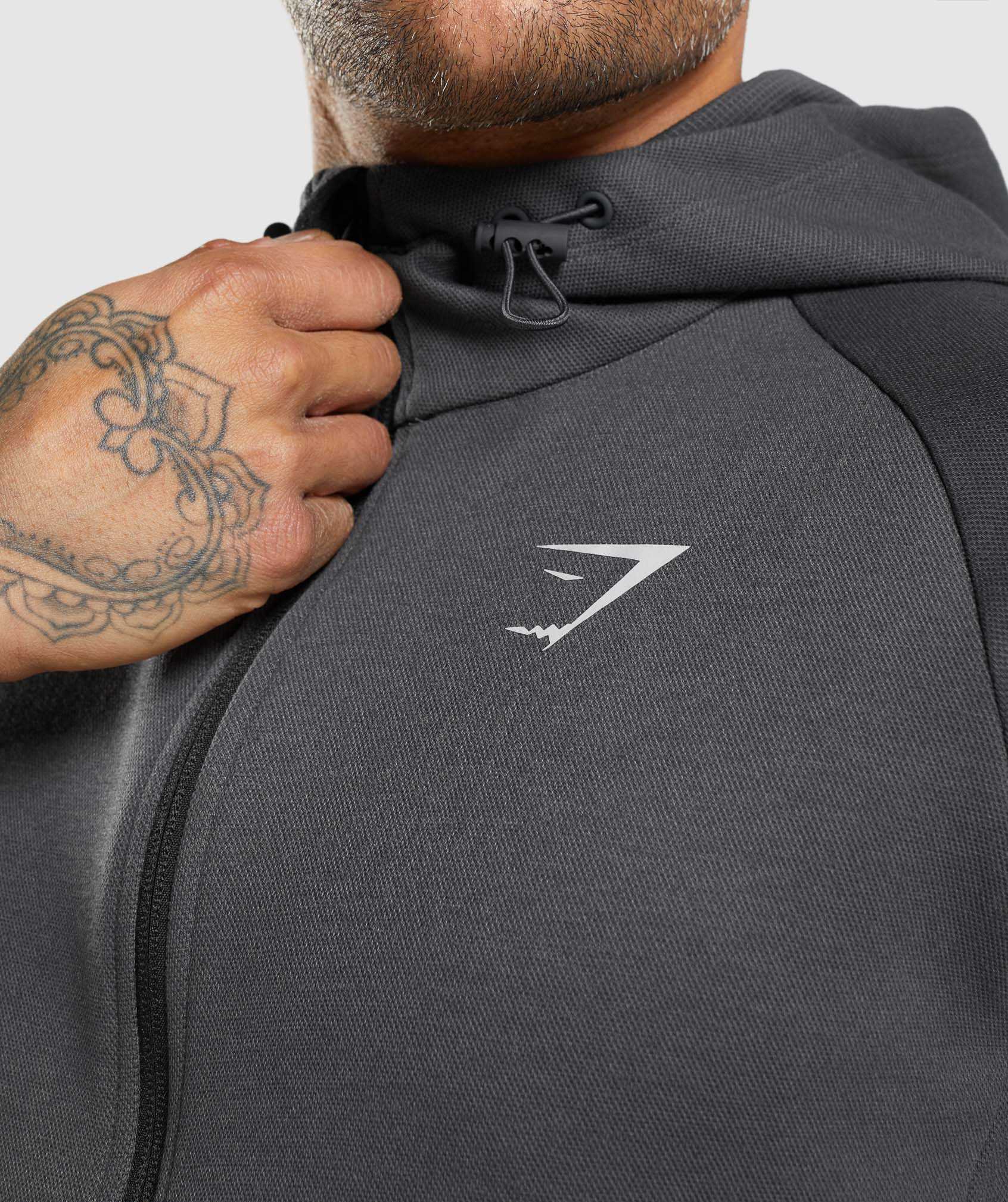 Black Grey Gymshark Apex Technical Men's Jackets | IRZCDJ235