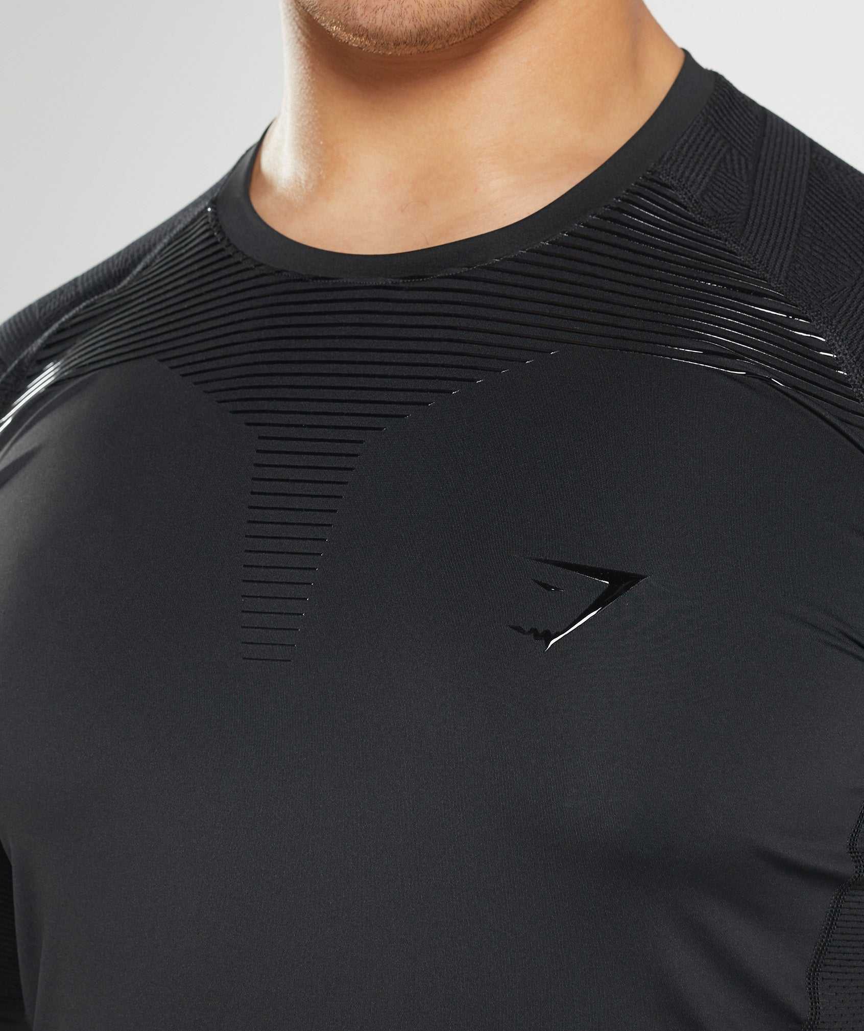 Black Gymshark 315 Long Sleeve Men's T Shirts | FNGCQV842