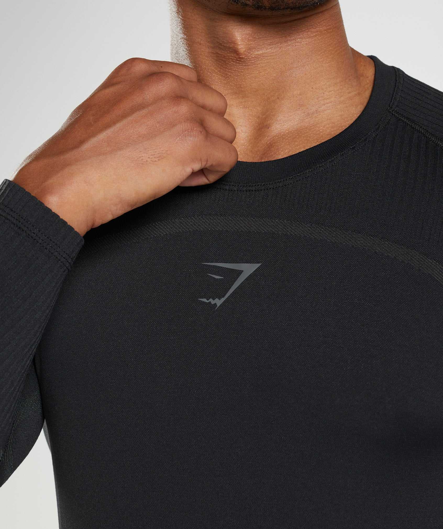 Black Gymshark 315 Long Sleeve Men's T Shirts | ZMLBUP046