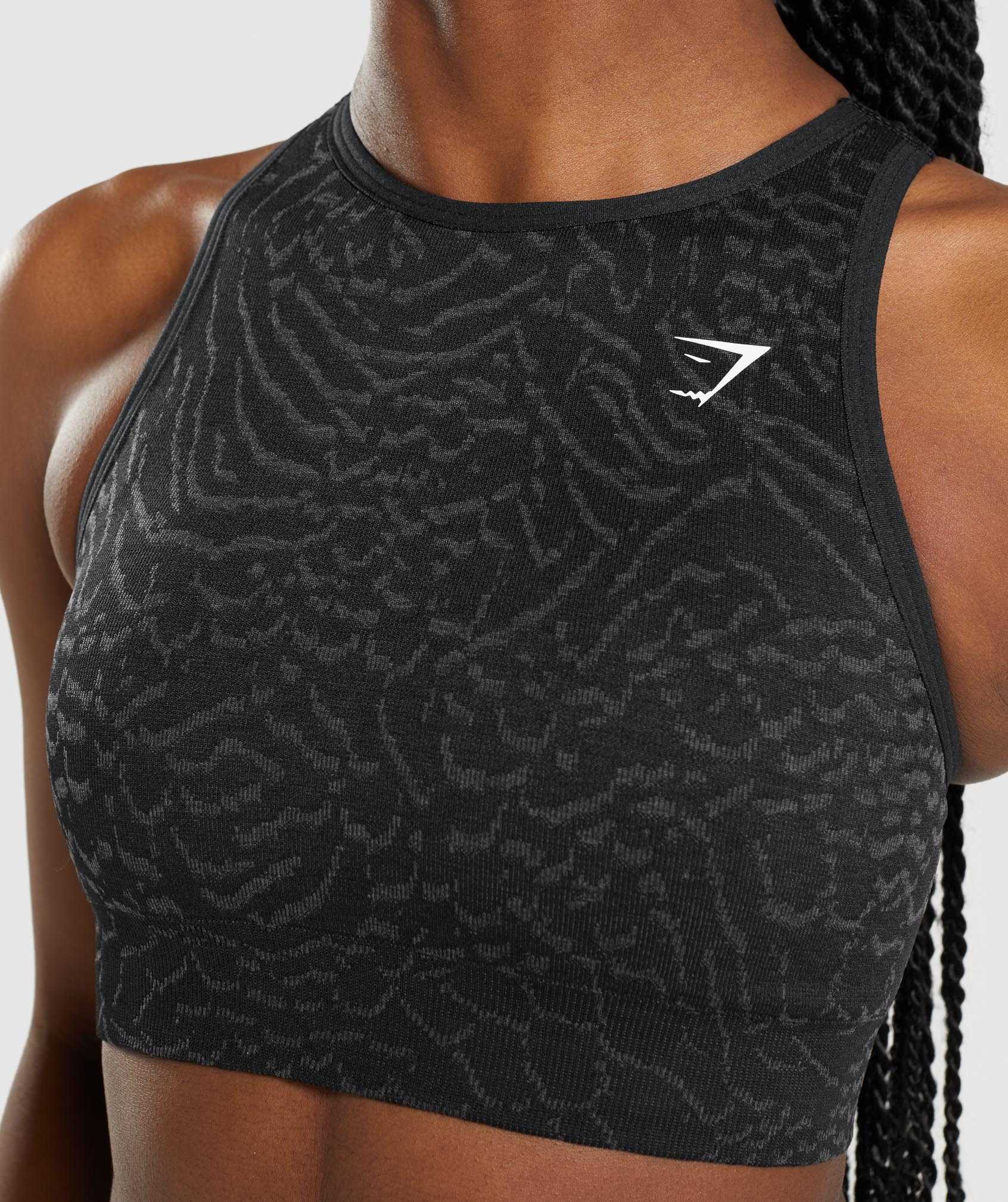 Black Gymshark Adapt Animal Seamless Women's Sports Bra | PGJSQN920