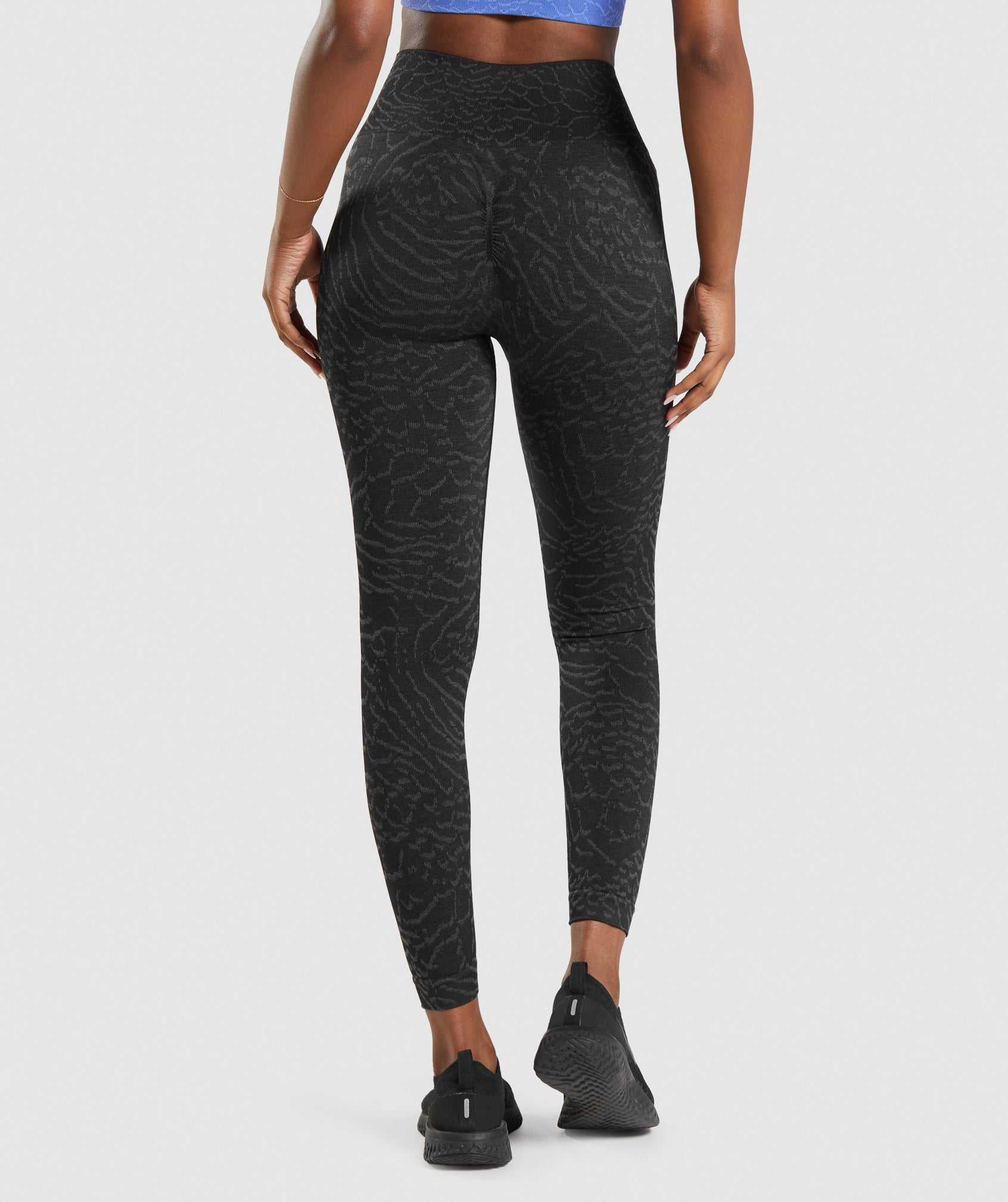 Black Gymshark Adapt Animal Seamless Women's Leggings | WBLIYT958