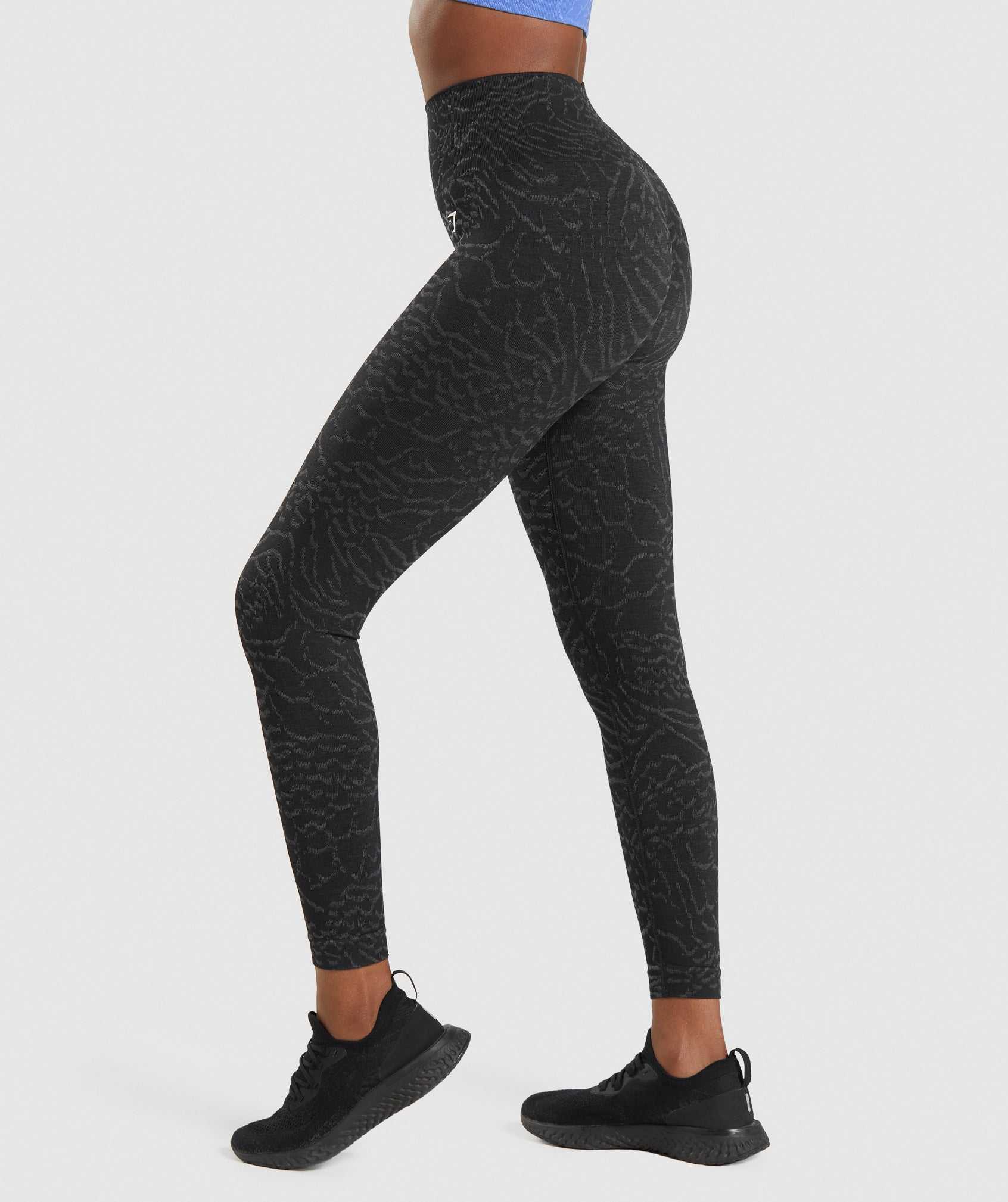 Black Gymshark Adapt Animal Seamless Women's Leggings | WBLIYT958