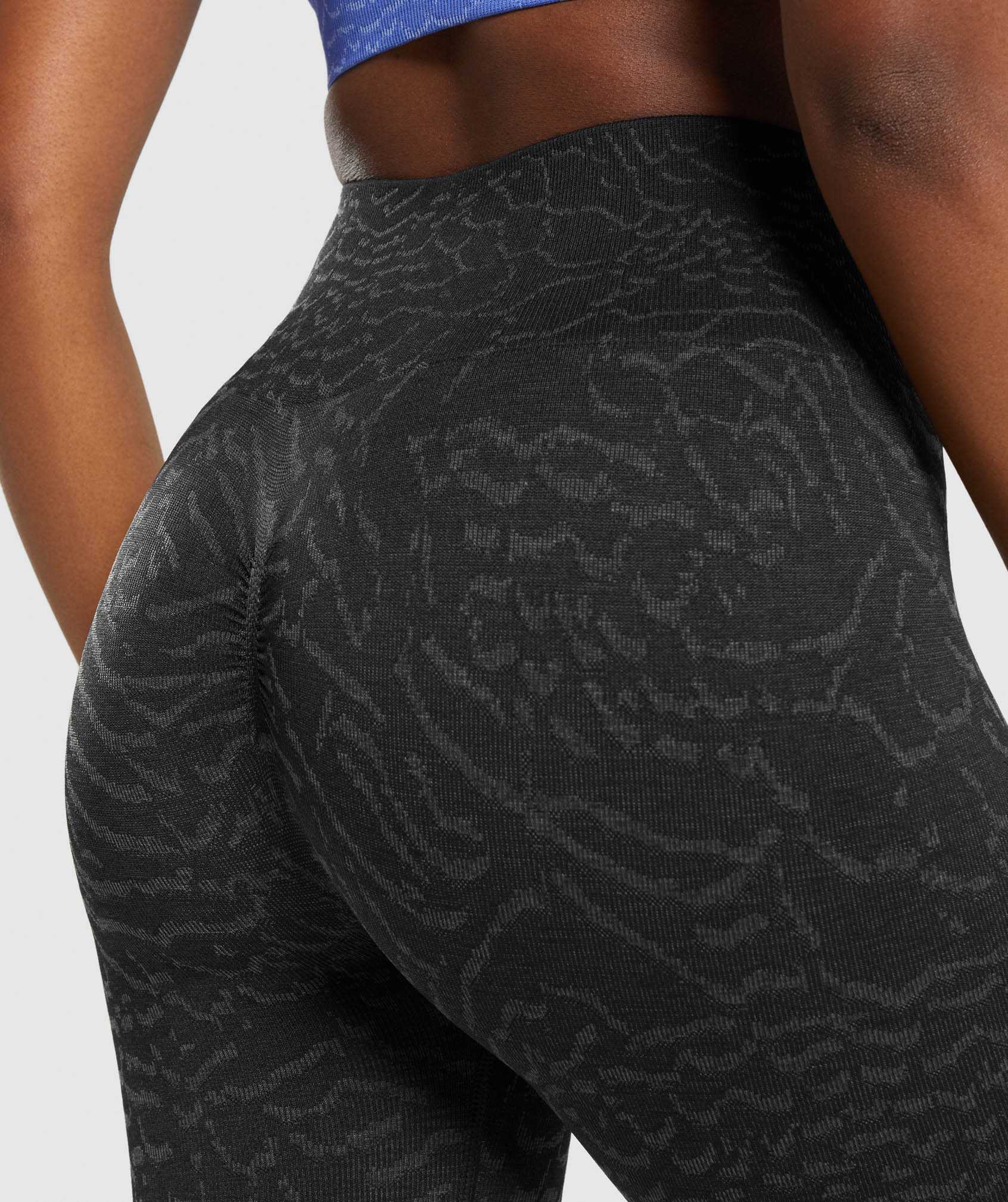 Black Gymshark Adapt Animal Seamless Women's Leggings | WBLIYT958