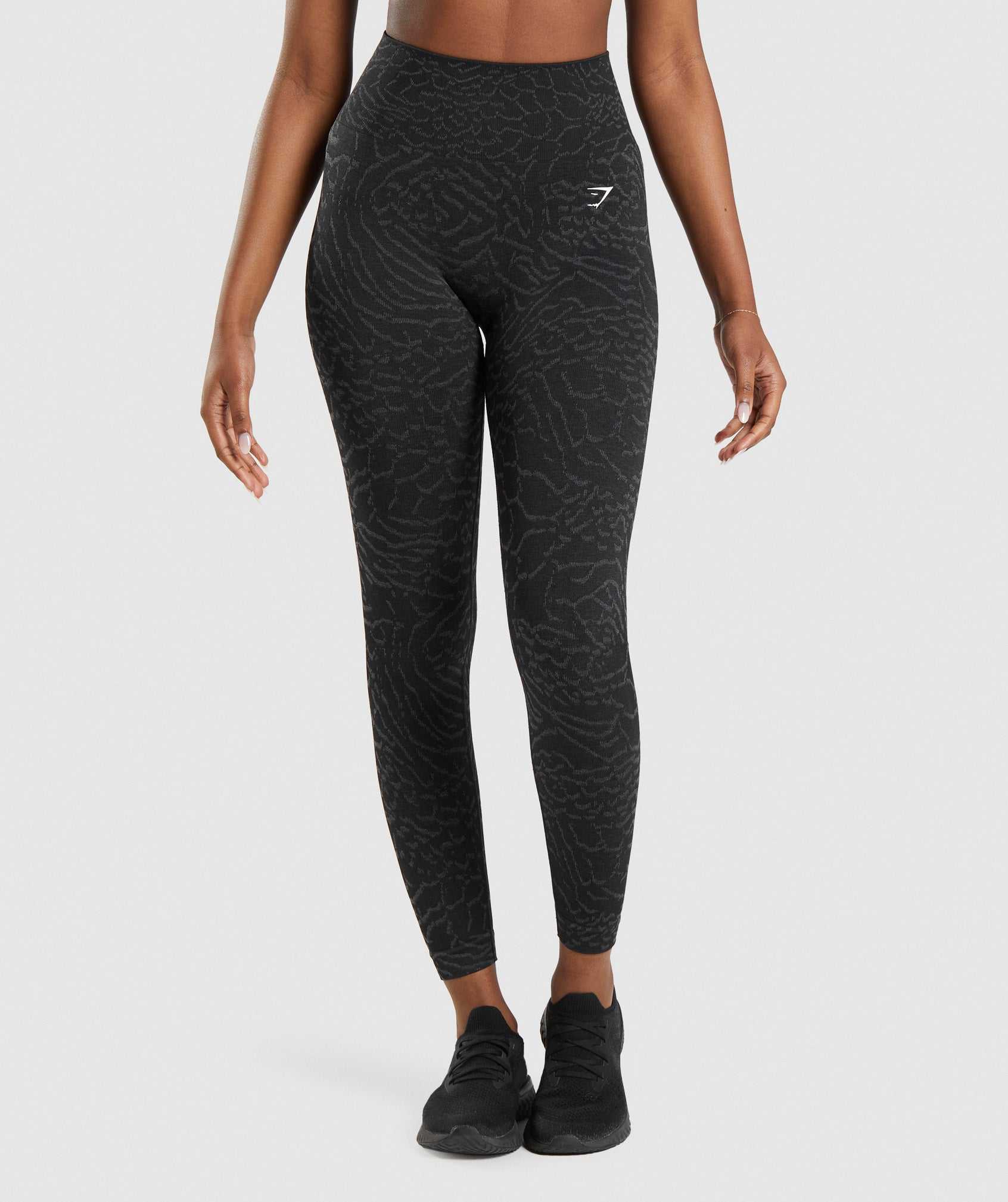 Black Gymshark Adapt Animal Seamless Women\'s Leggings | WBLIYT958