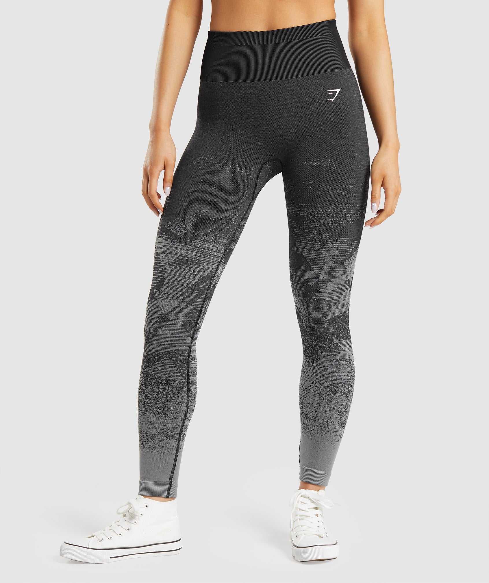 Black Gymshark Adapt Ombre Seamless Women\'s Leggings | FMXJQP146