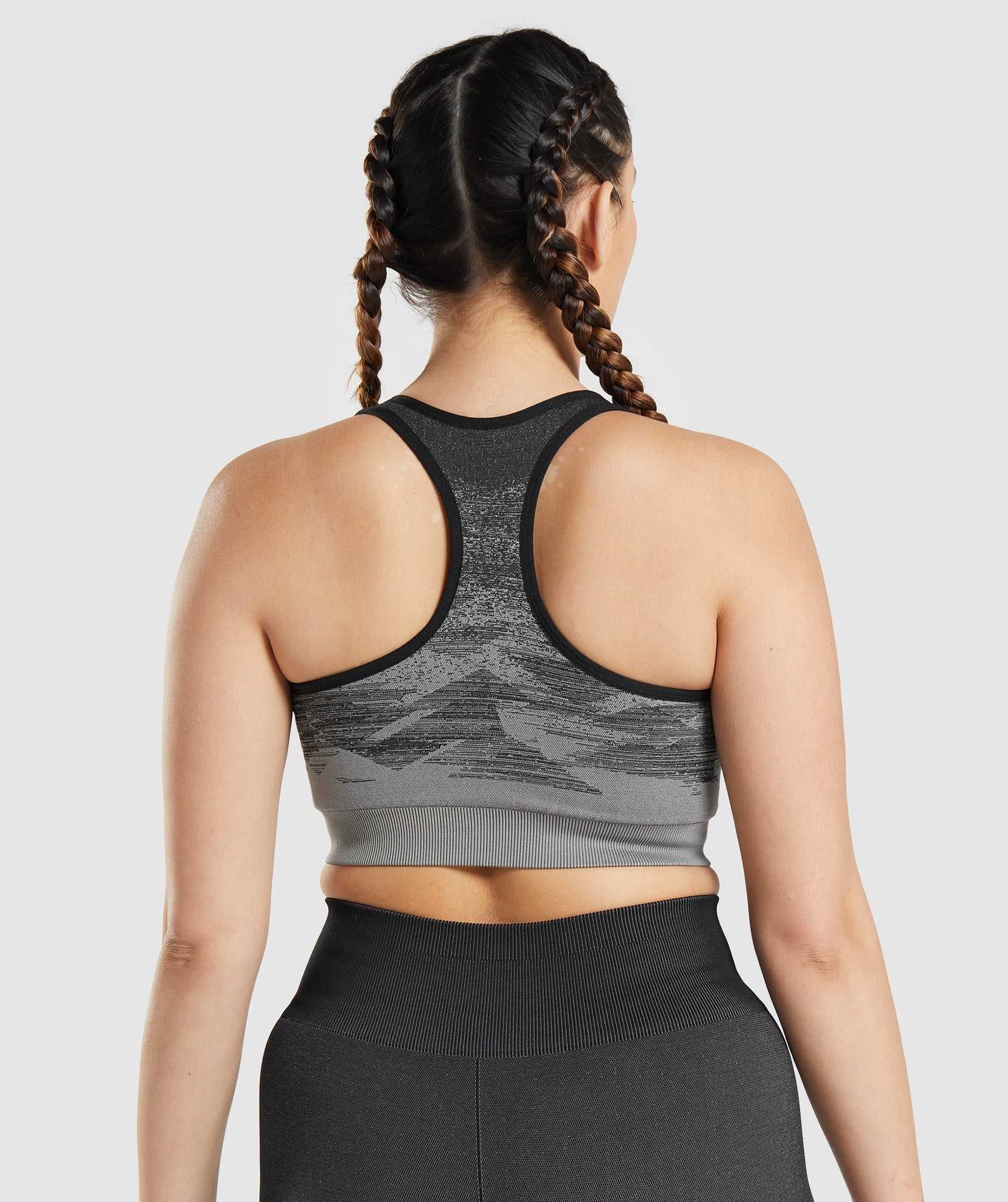 Black Gymshark Adapt Ombre Seamless Women's Sports Bra | HSMZVI625