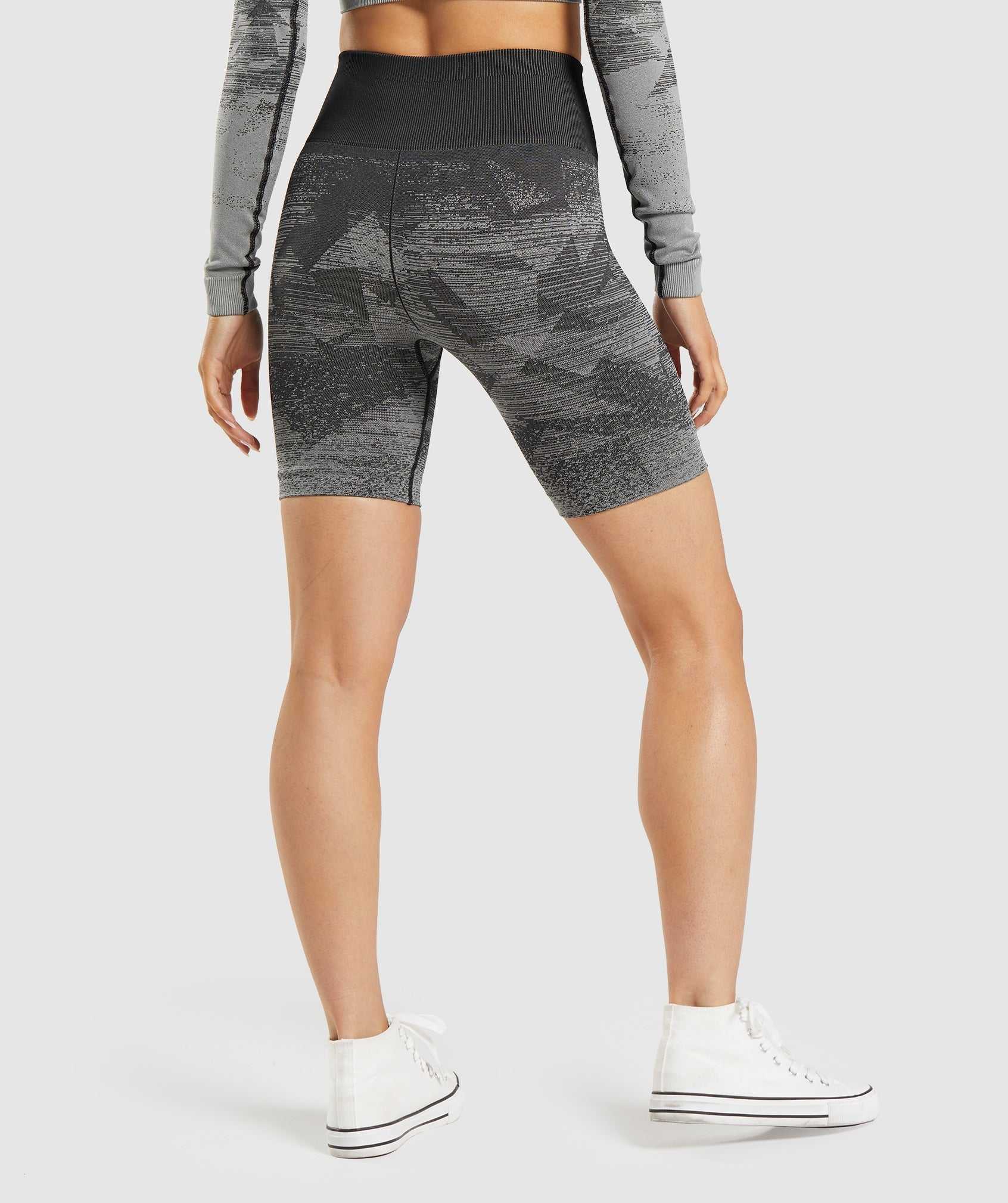 Black Gymshark Adapt Ombre Seamless Women's Shorts | KRDLST468