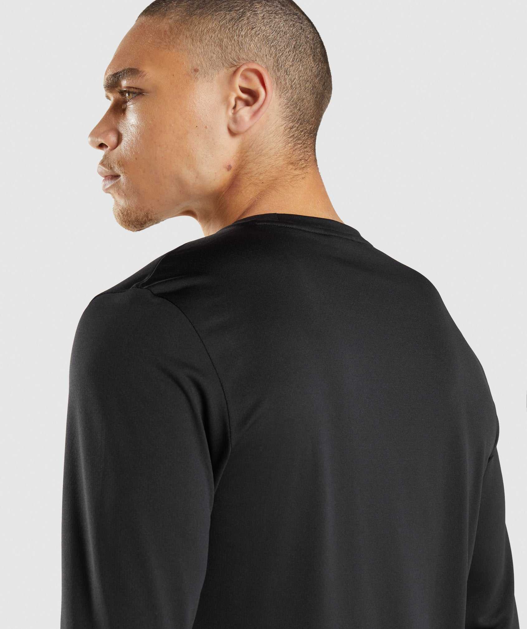 Black Gymshark Arrival Long Sleeve Men's T Shirts | JXSUTC621