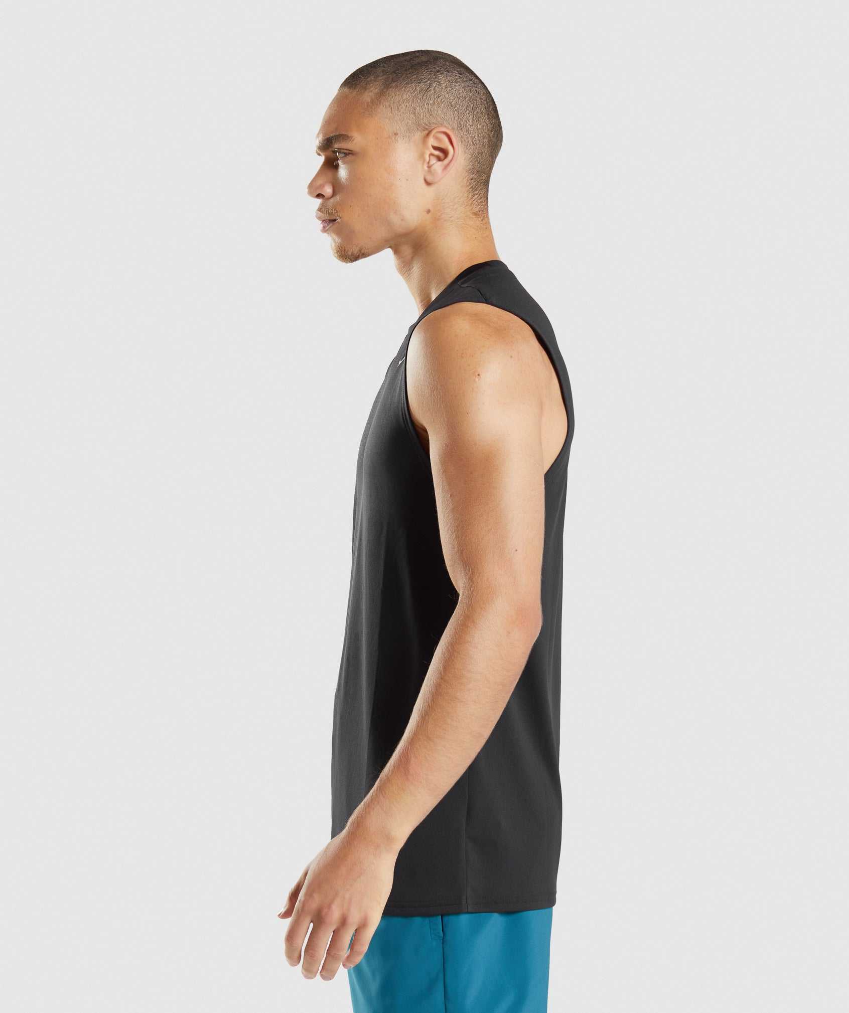 Black Gymshark Arrival Sleeveless Men's Tanks | VKNPCI608