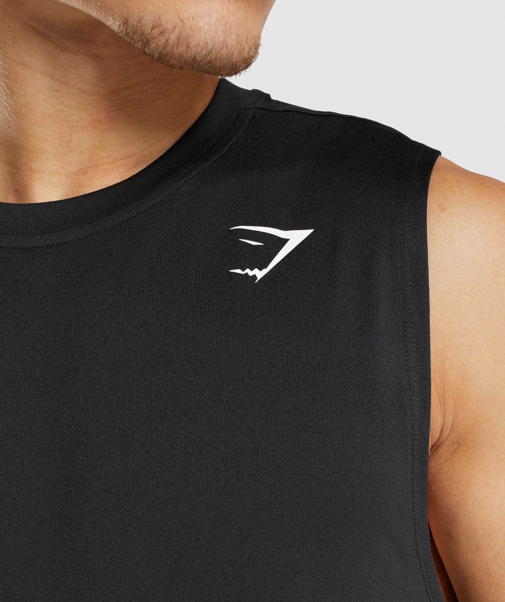 Black Gymshark Arrival Sleeveless Men's Tanks | VKNPCI608