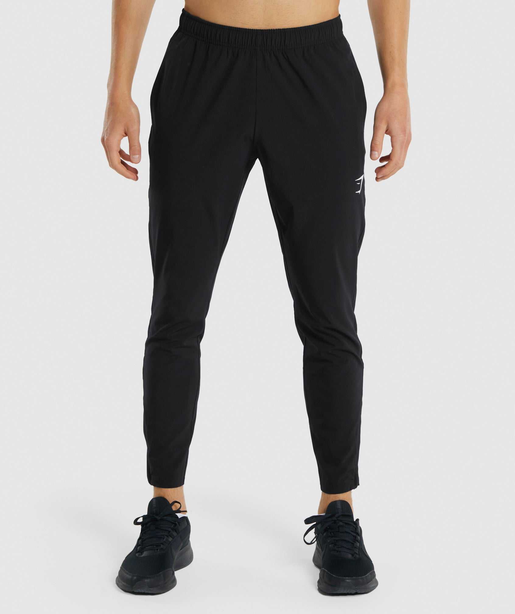 Black Gymshark Arrival Woven Men\'s Jogger | JMWGEO201