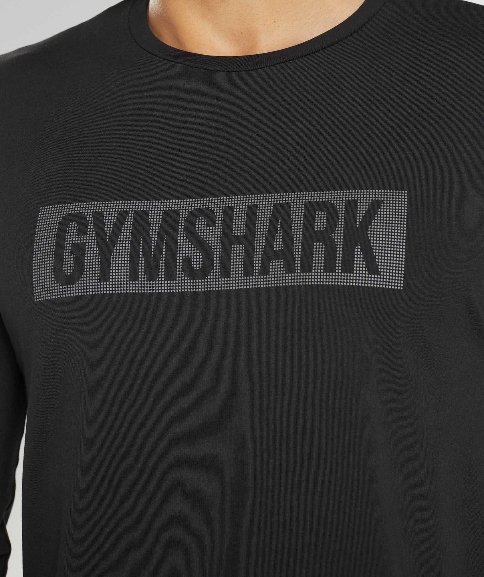 Black Gymshark Block Long Sleeve Men's T Shirts | KQIVSR289