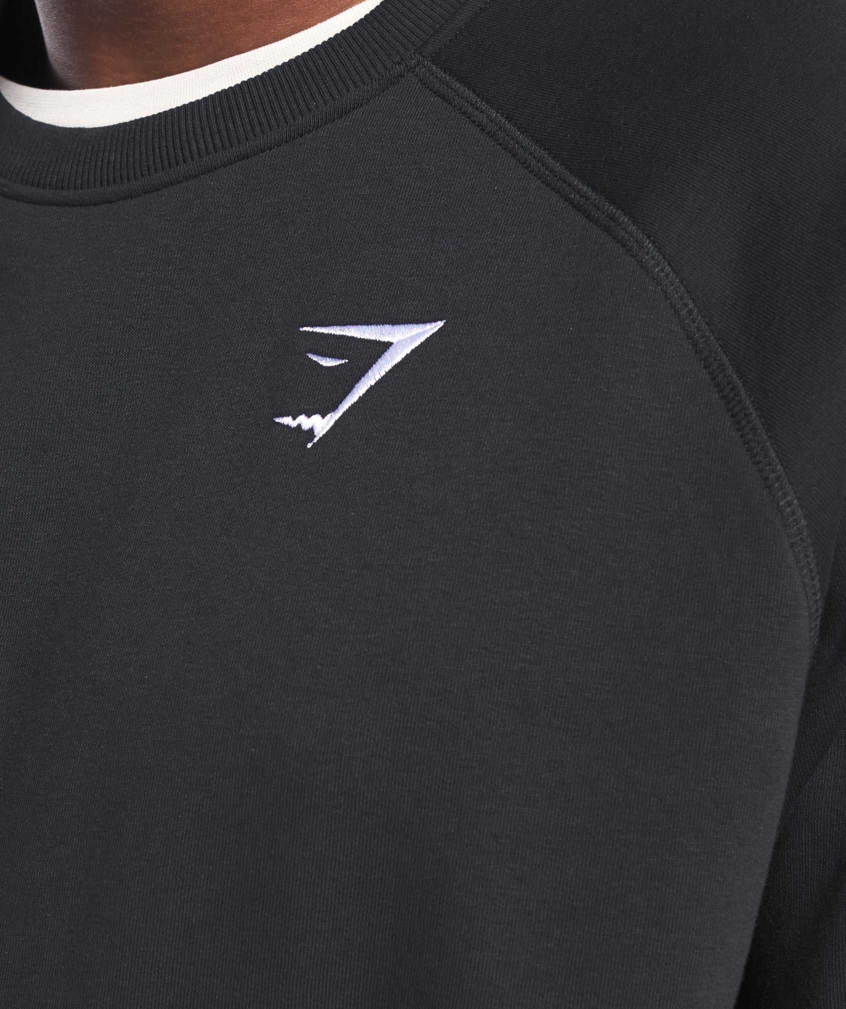 Black Gymshark Crest Sweatshirt Men's Pullover | NKRQLC405