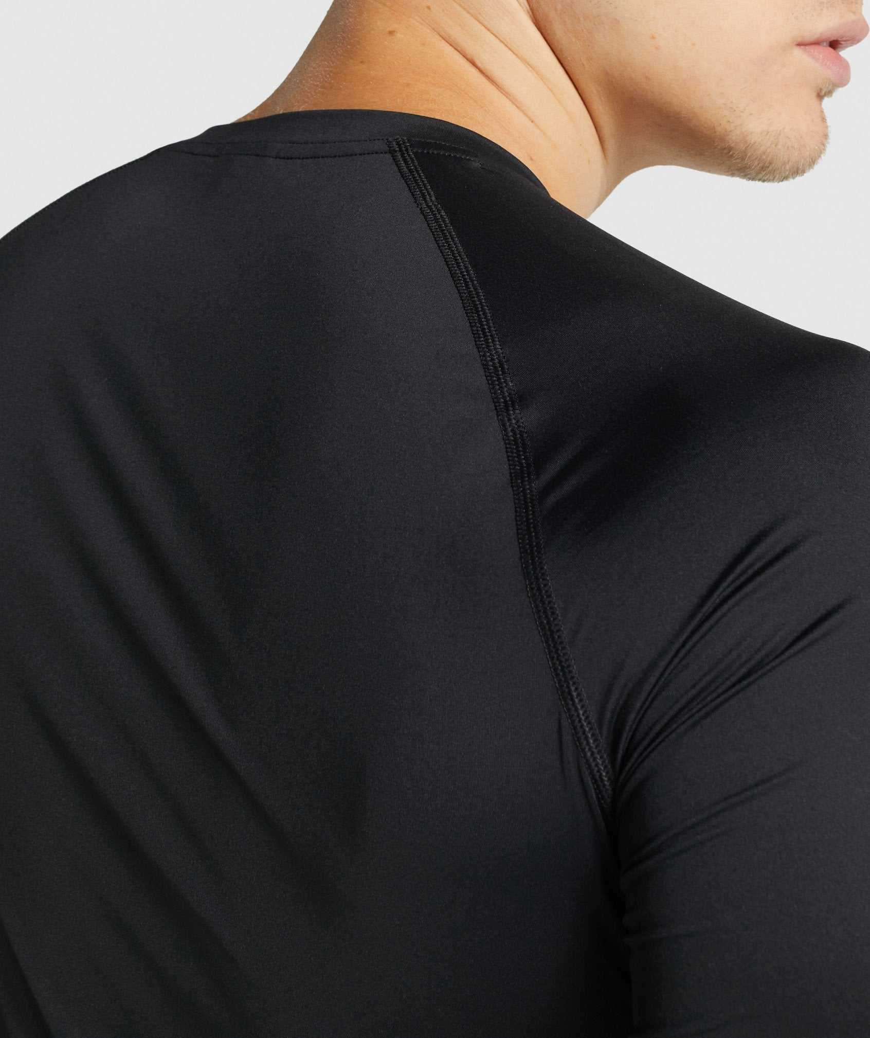 Black Gymshark Element Baselayer Long Sleeve Men's Shorts | FWKHNZ083