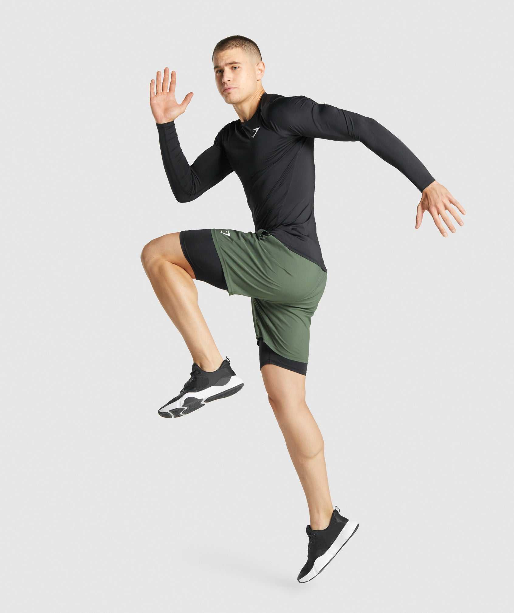 Black Gymshark Element Baselayer Men's Shorts | IQMNDL074