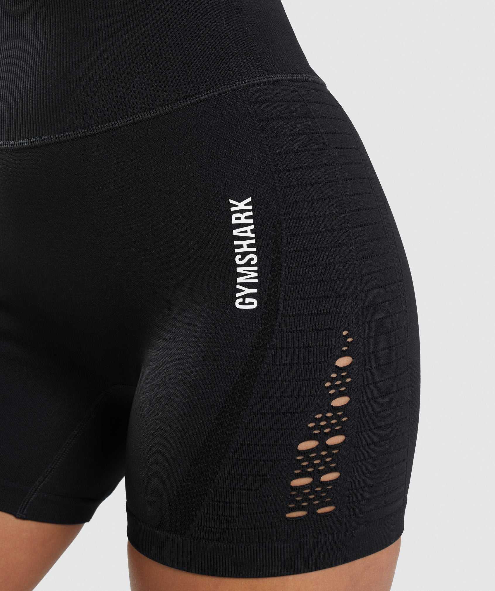 Black Gymshark Energy Seamless Women's Shorts | VBXDKP910