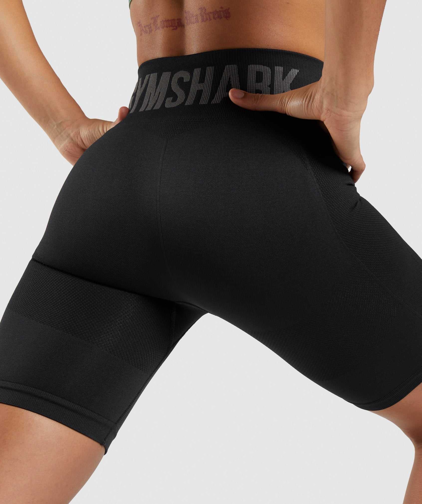 Black Gymshark Flex Cycling Women's Shorts | PXNIOS026