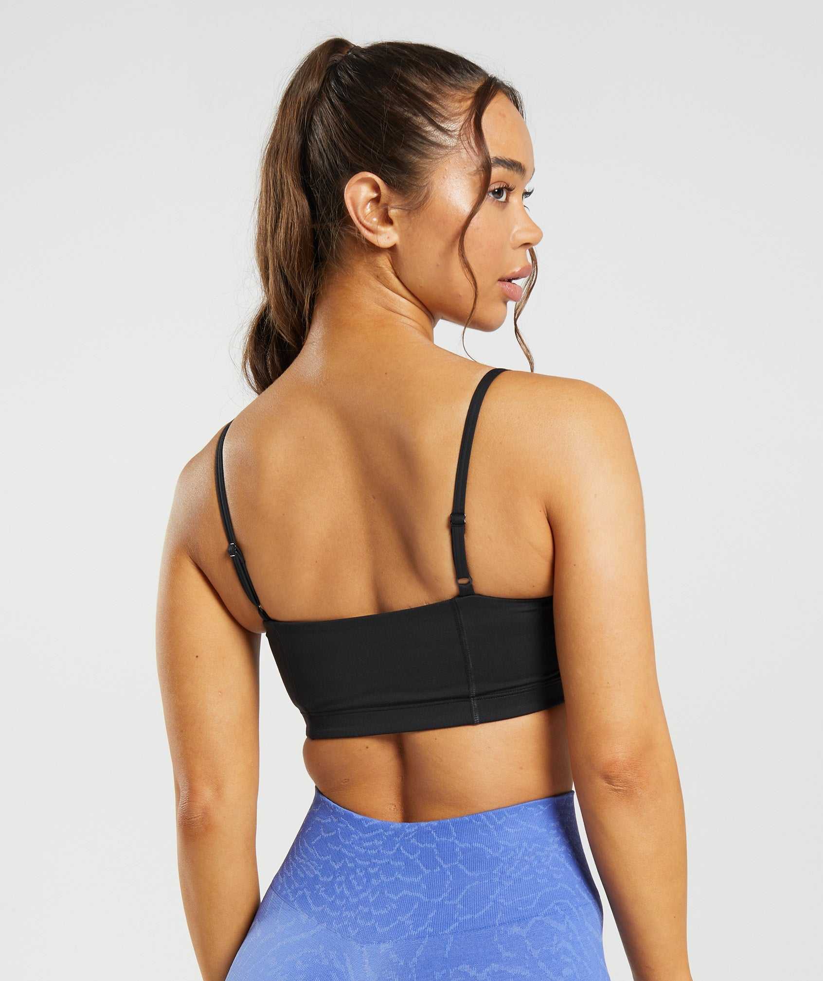 Black Gymshark Legacy Bandeau Bra Women's Sports Bra | VPONEQ812