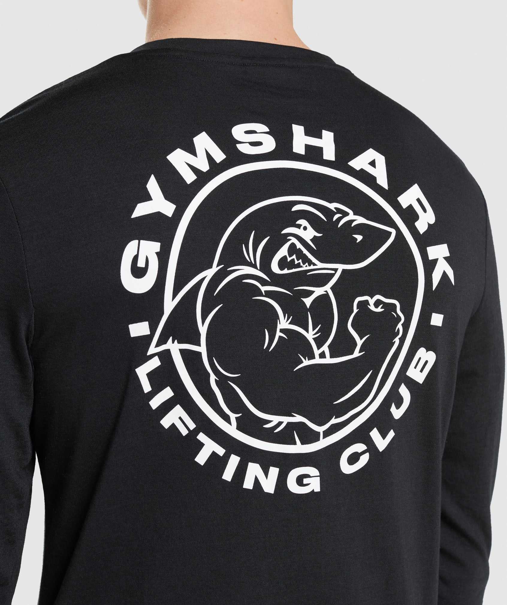 Black Gymshark Legacy Long Sleeve Men's T Shirts | KYZUVT908