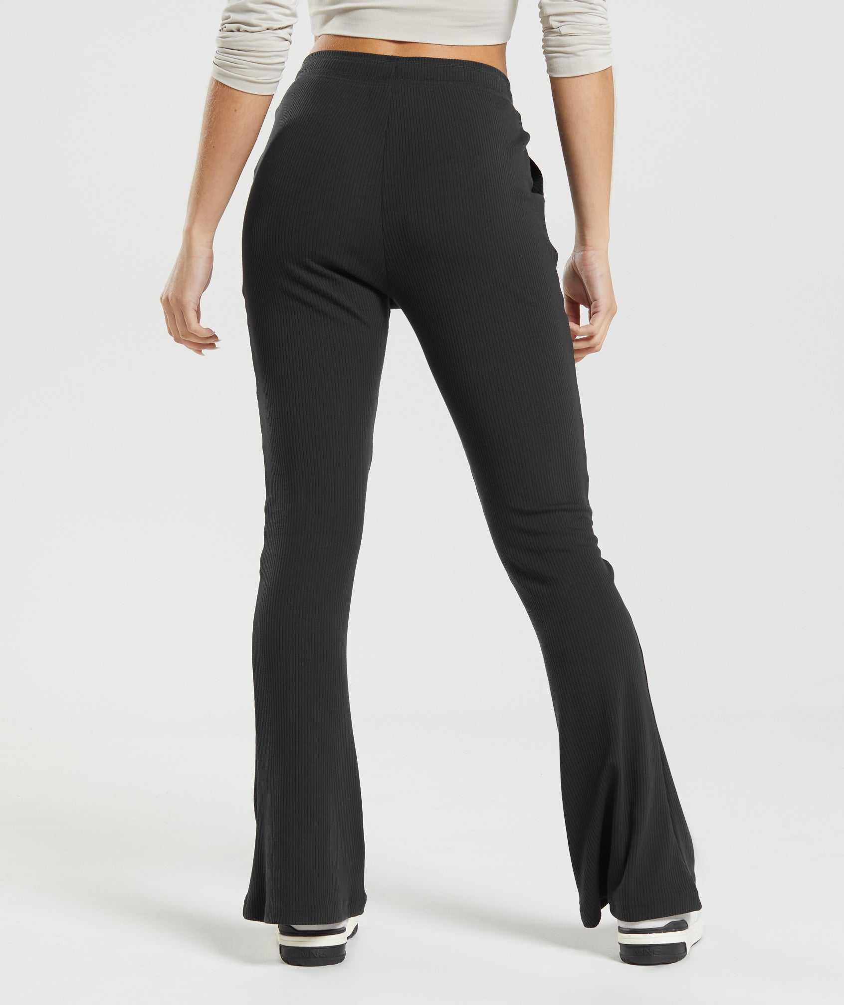 Black Gymshark Pause Flared Pants Women's Jogger | HMWQPC021