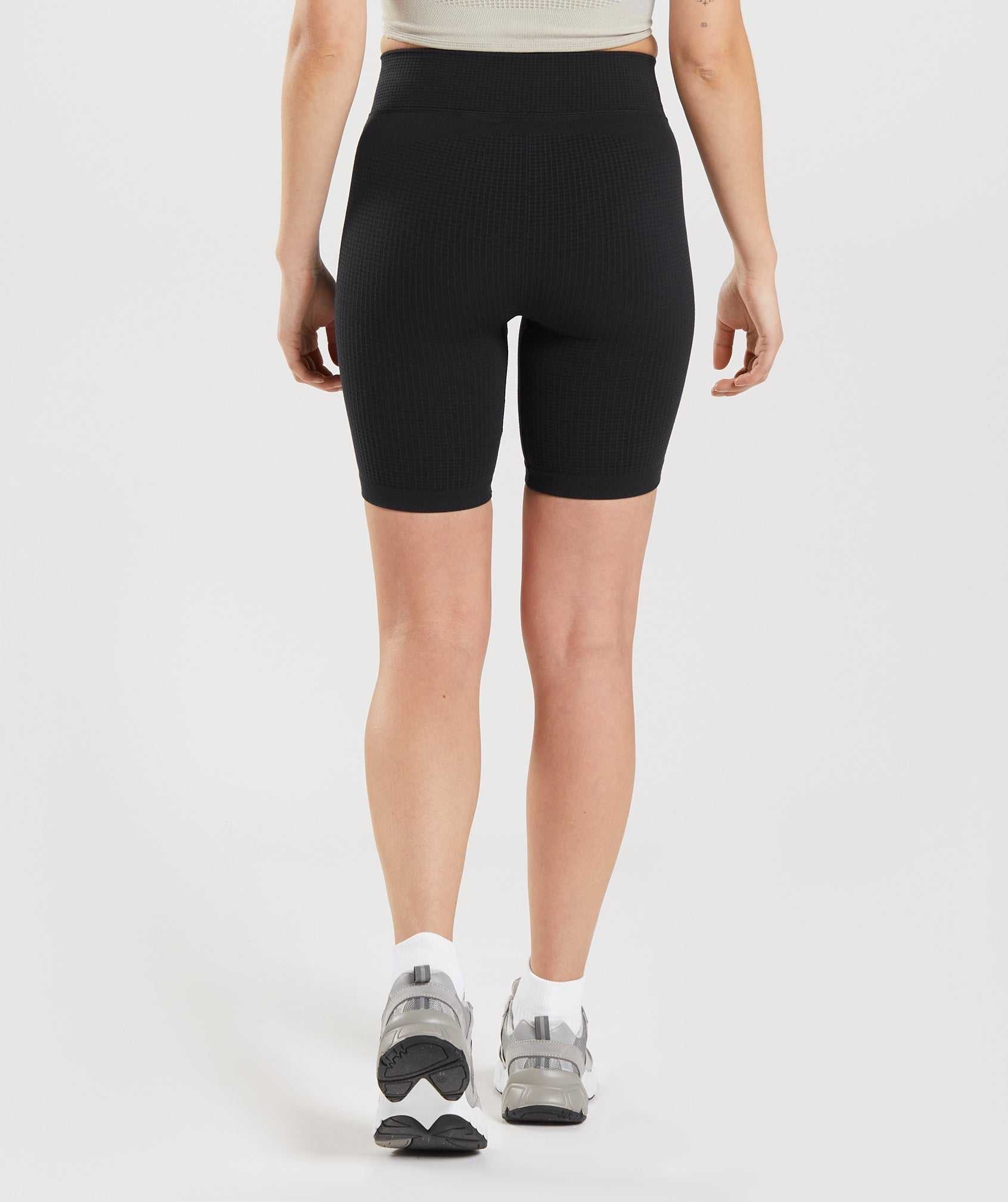 Black Gymshark Pause Seamless Cycling Women's Shorts | HINFQV435