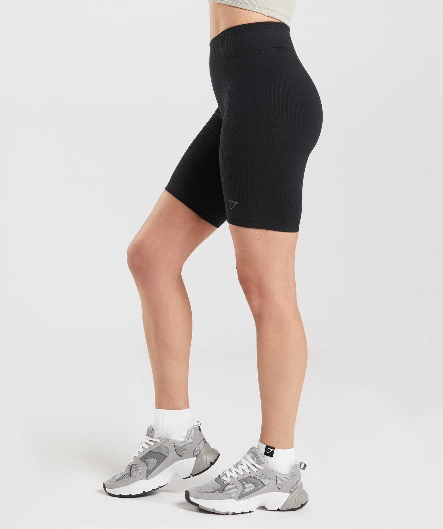 Black Gymshark Pause Seamless Cycling Women's Shorts | HINFQV435