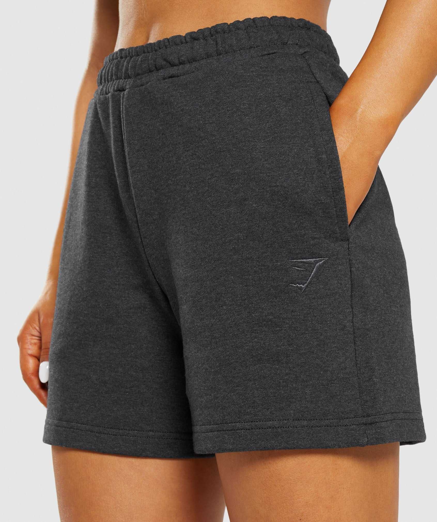 Black Gymshark Rest Day Sweats Women's Shorts | HJUVEF423