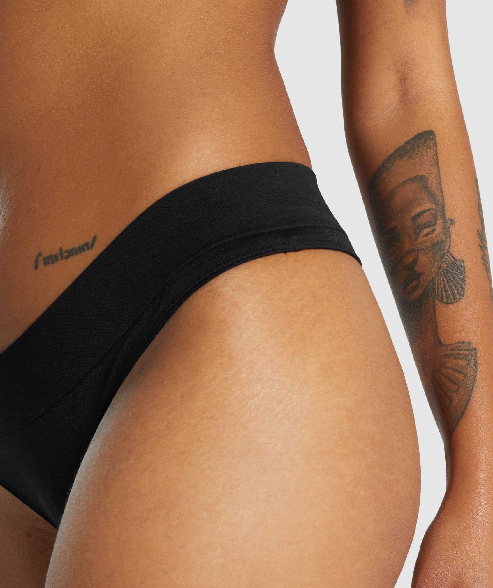 Black Gymshark Seamless Thong Women's Underwear | VBTUFX910