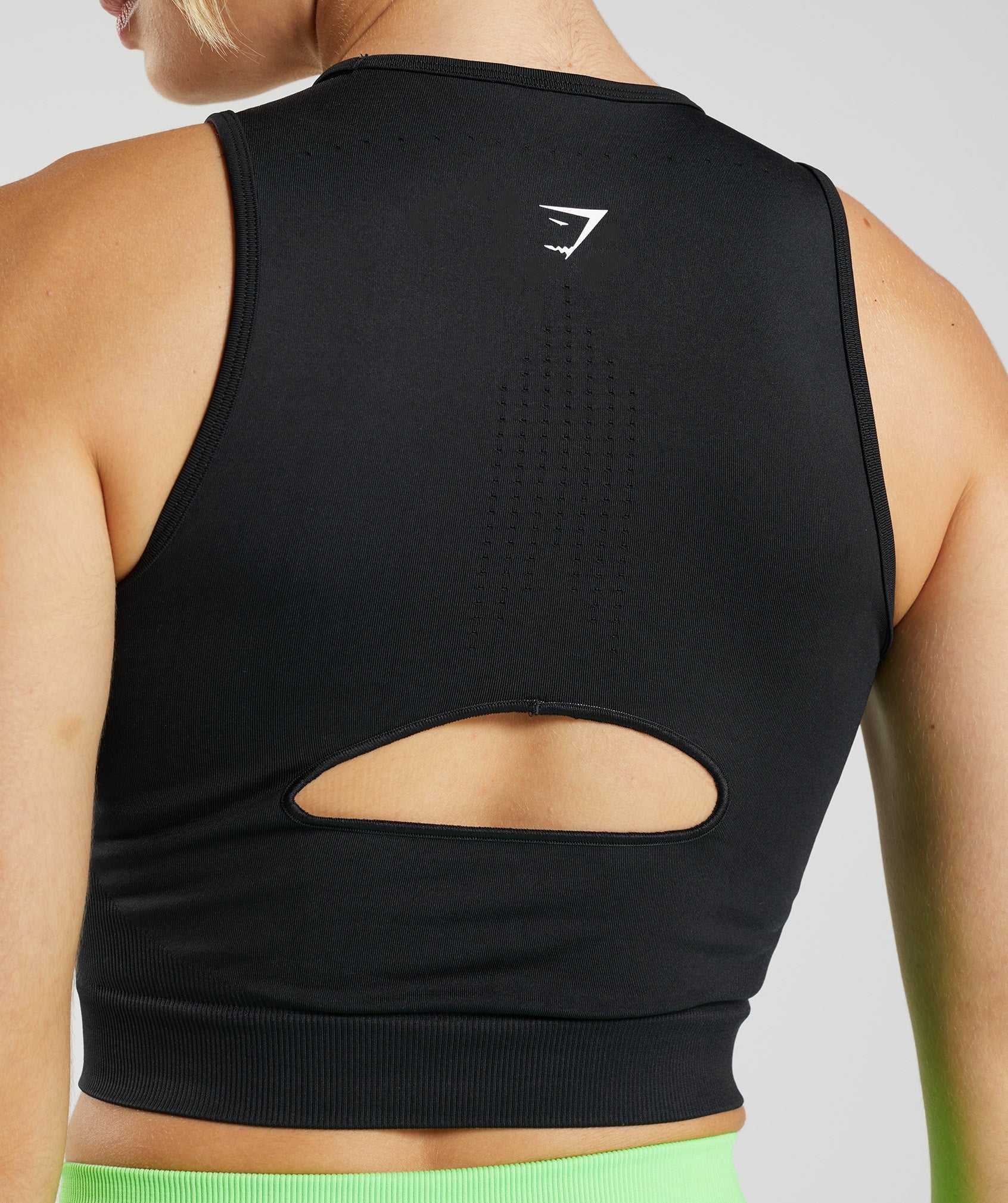 Black Gymshark Sweat Seamless Midi Women's Tanks | OJTEYB960