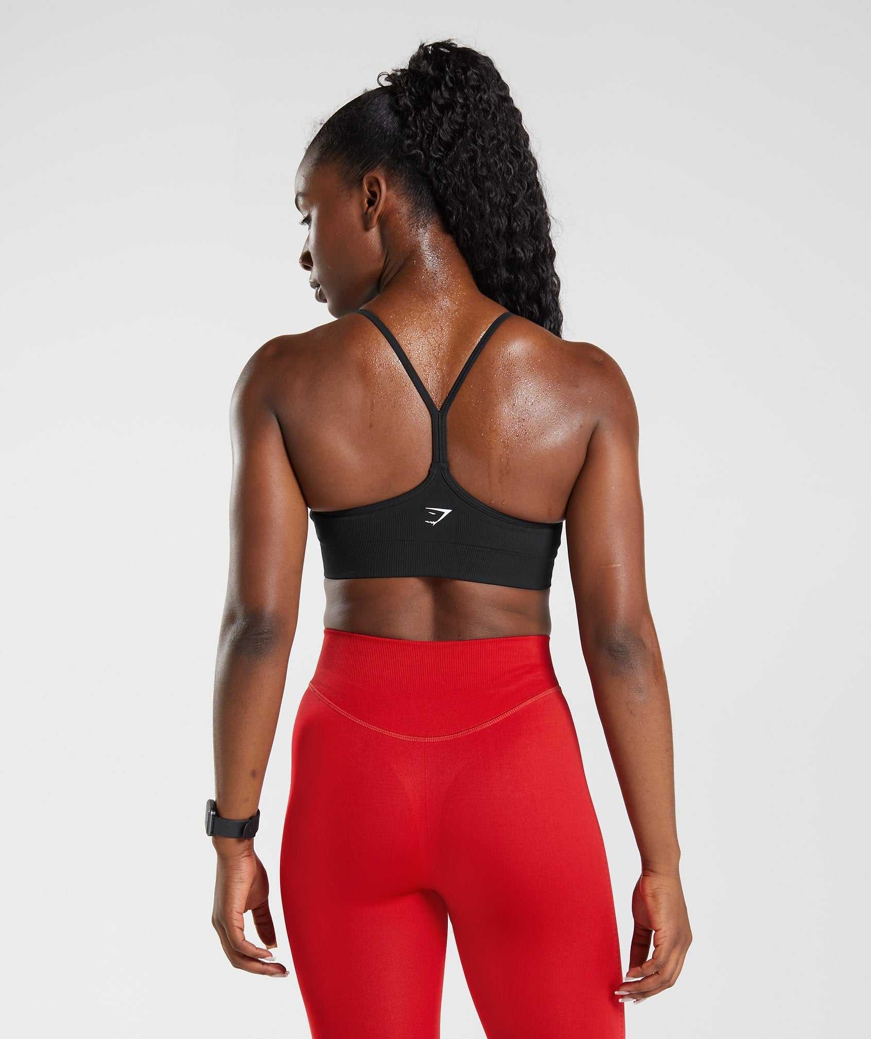 Black Gymshark Sweat Seamless Women's Sports Bra | YJMCTH076