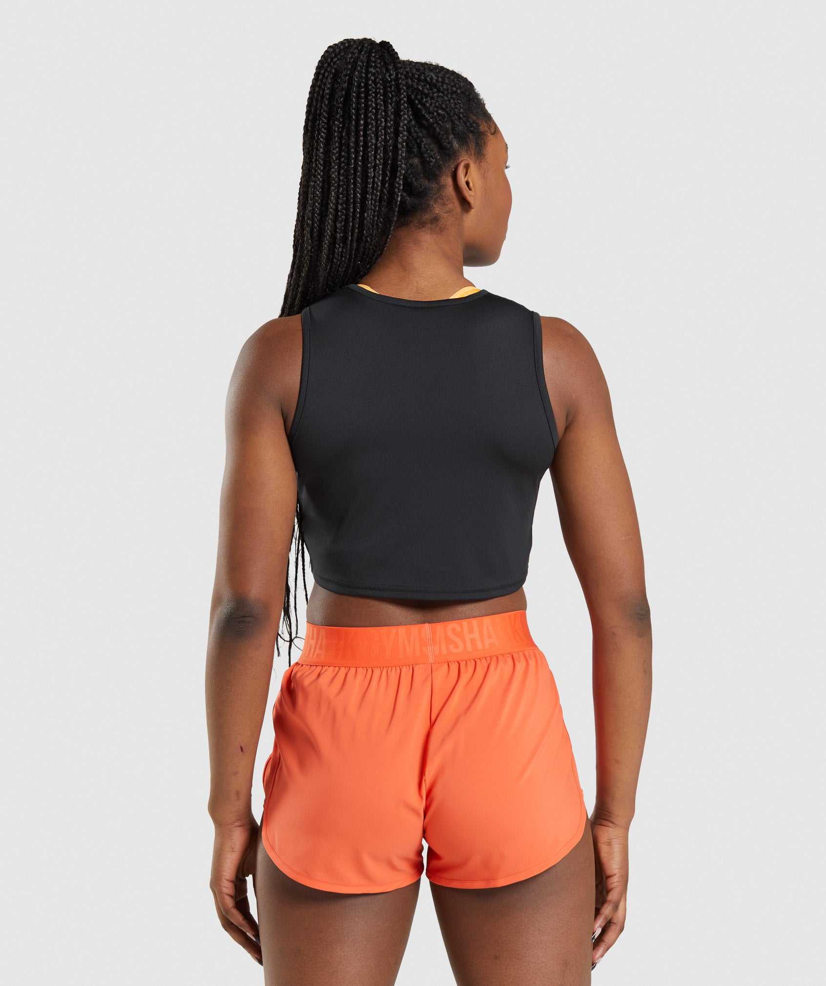 Black Gymshark Training Crop Women's Tanks | JRYZLD029