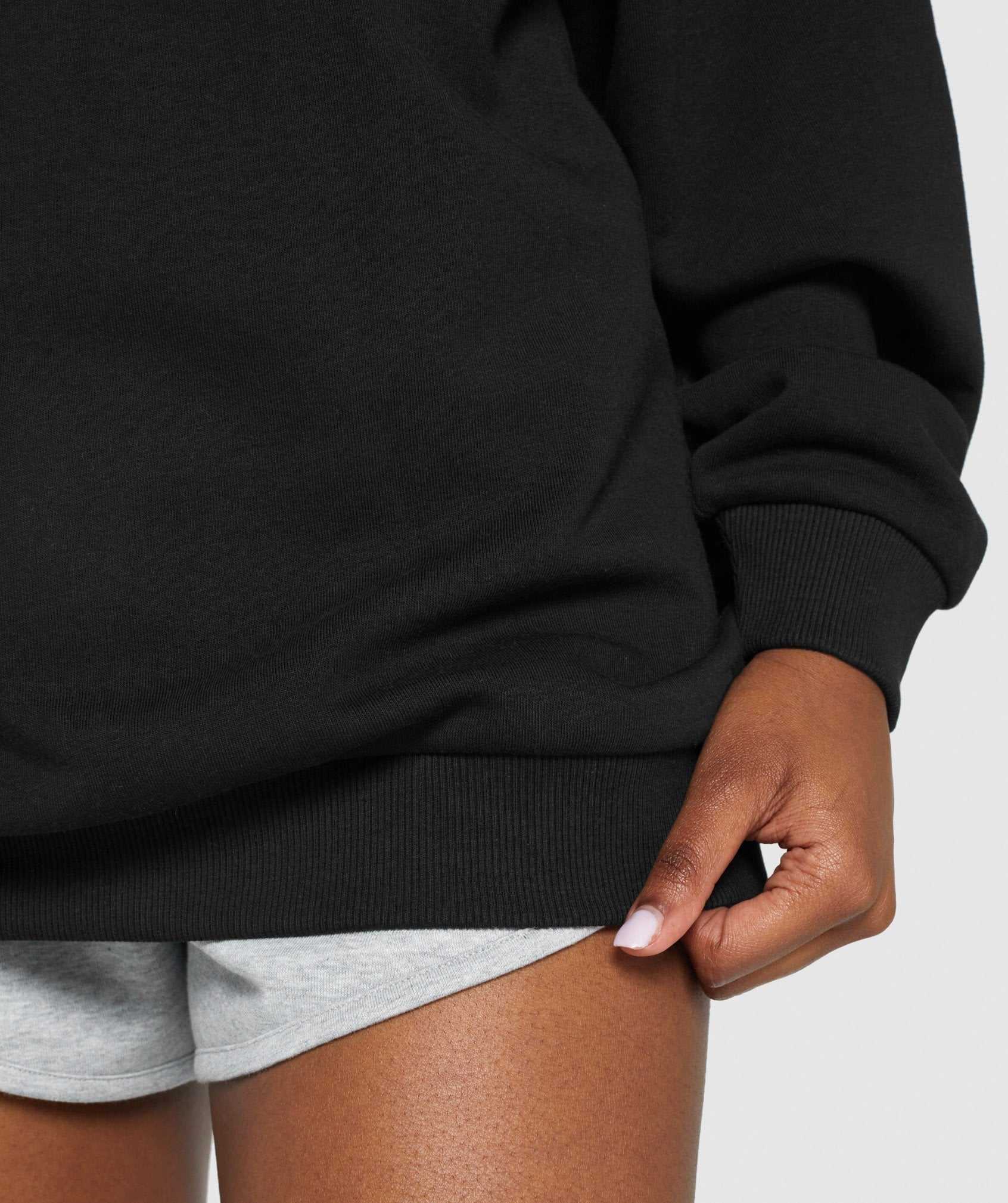 Black Gymshark Training Oversized Sweatshirt Women's Pullover | KEIBXP352