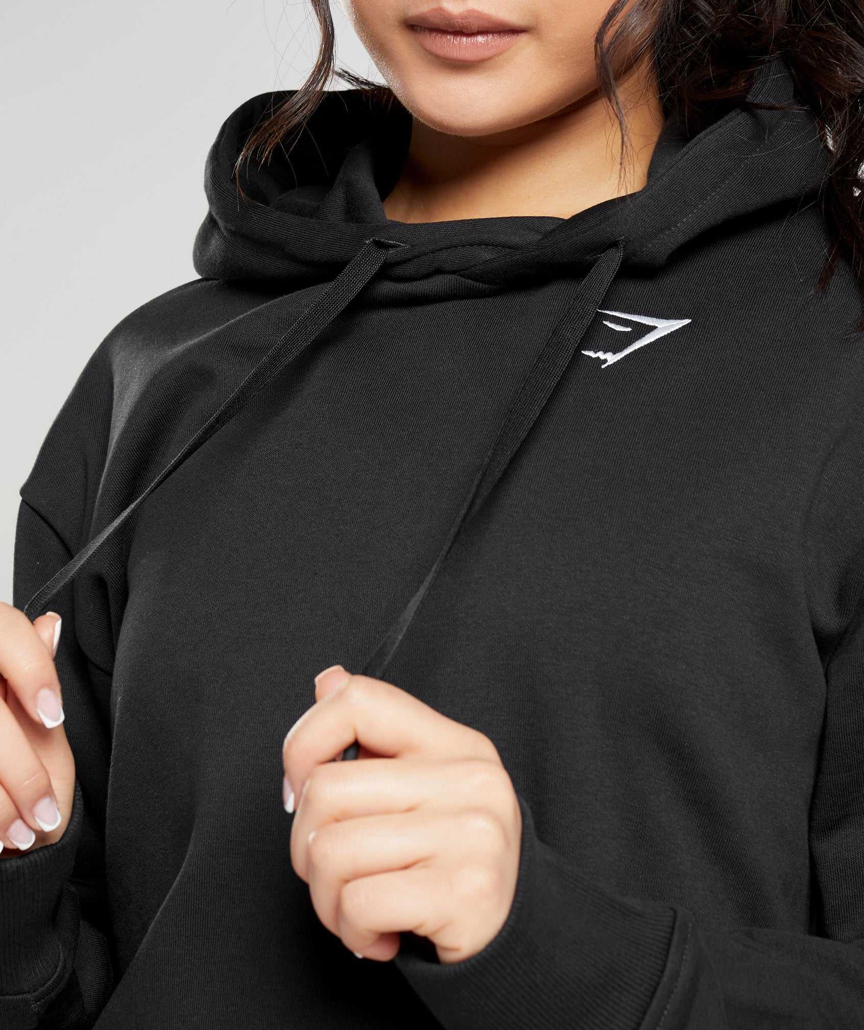 Black Gymshark Training Oversized Women's Hoodie | EIRVUB046