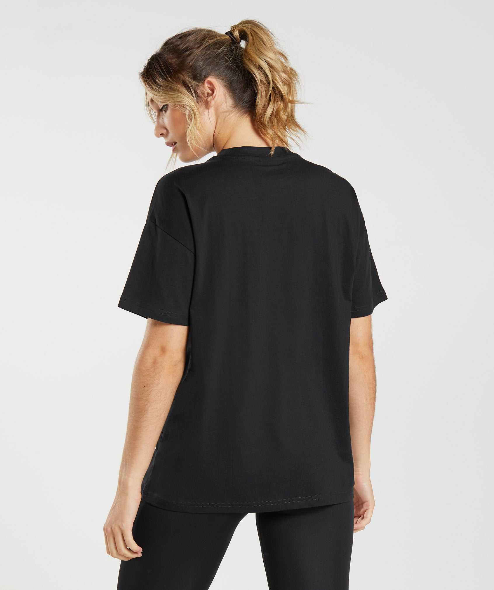 Black Gymshark Training Oversized Women's T Shirts | FRXOKP560