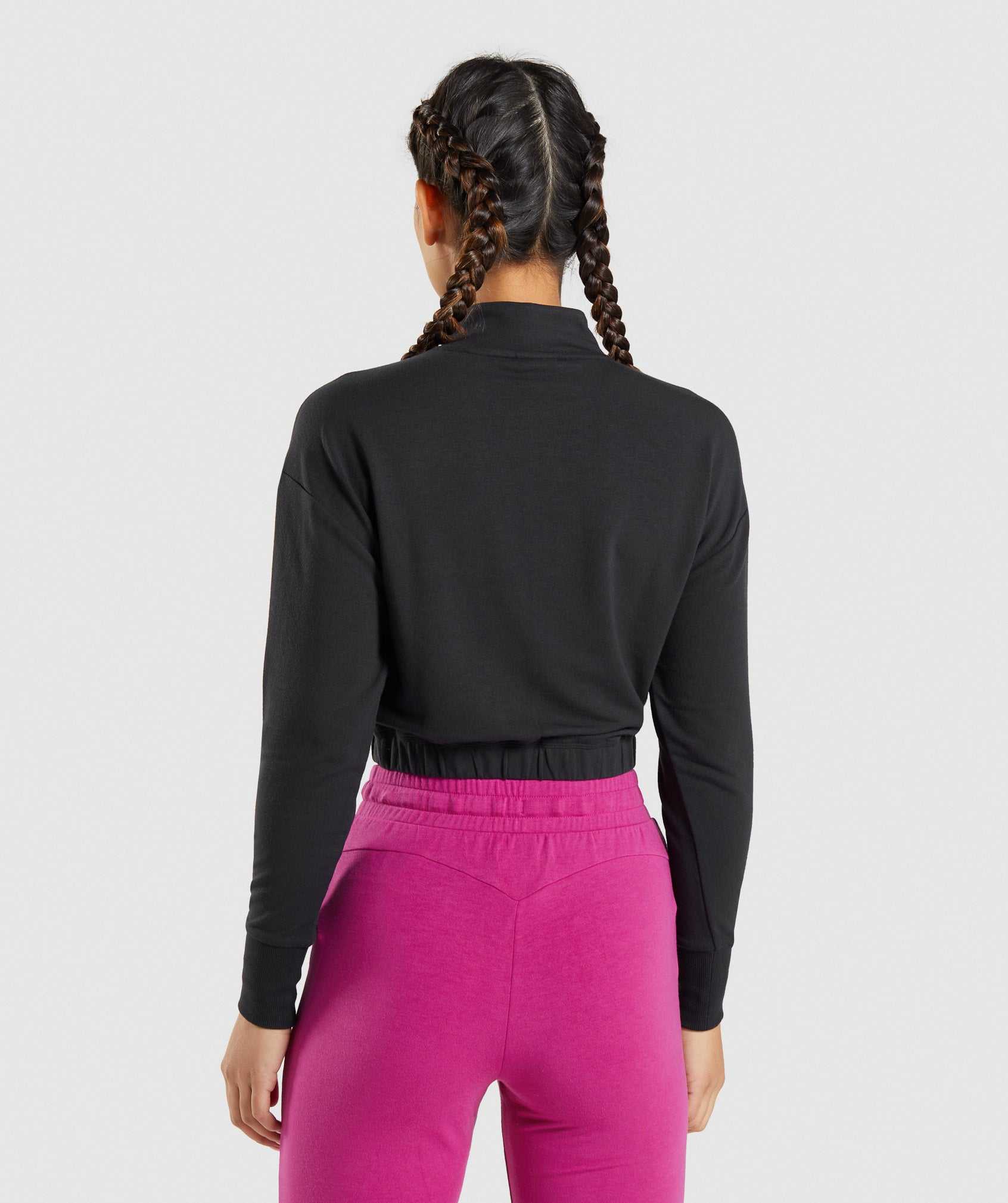 Black Gymshark Training Pippa Women's Pullover | QIMXBS617