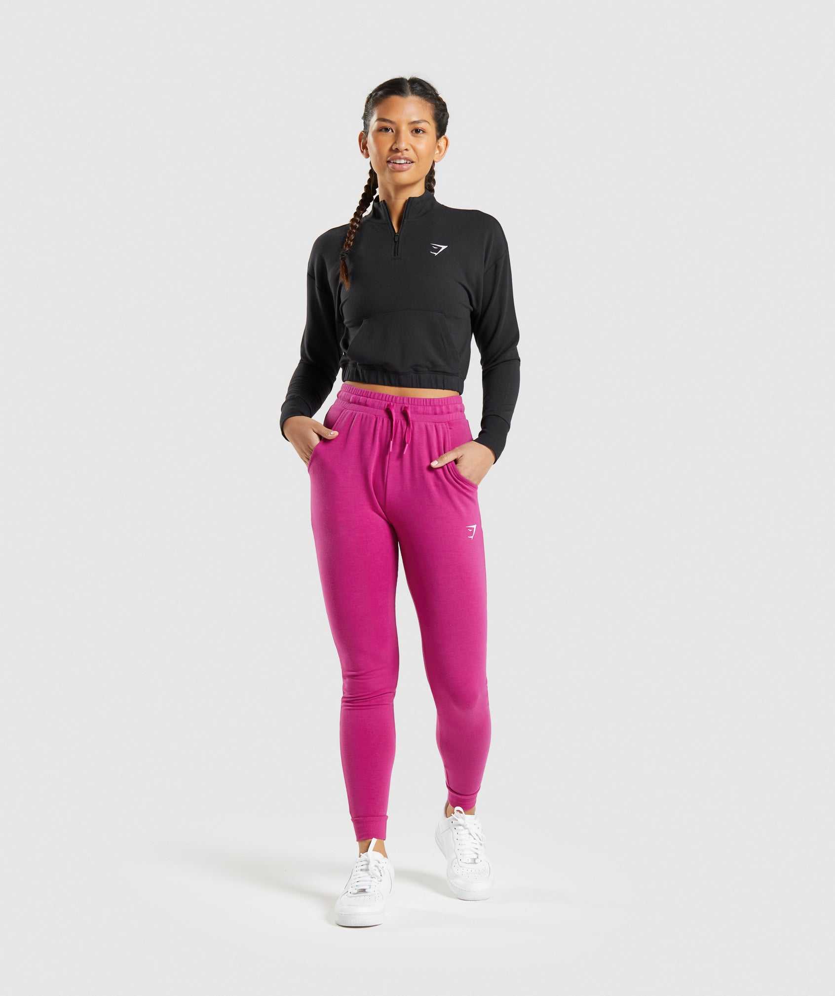 Black Gymshark Training Pippa Women's Pullover | QIMXBS617