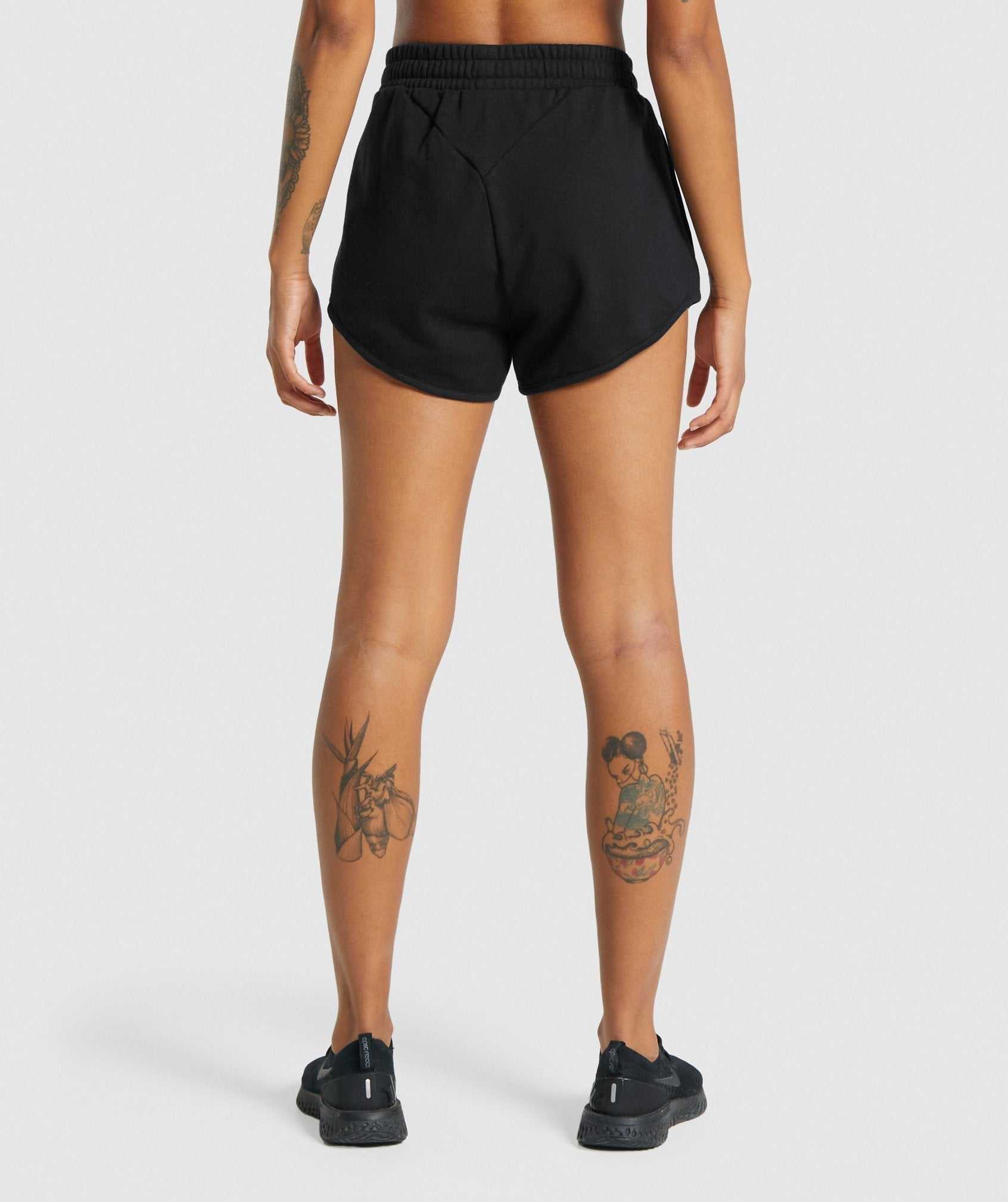 Black Gymshark Training Sweat Women's Shorts | GLPTQO324